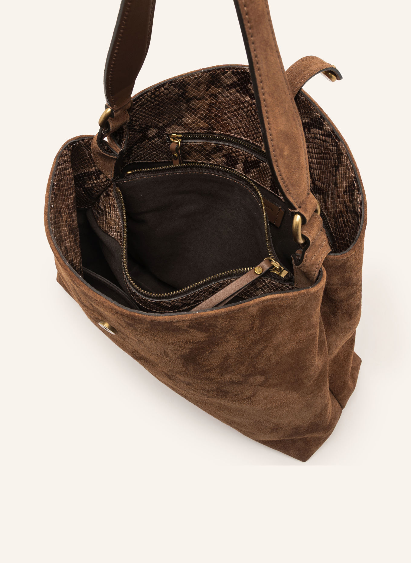 GIANNI CHIARINI FIONA MEDIUM Bucket bag: BROWN