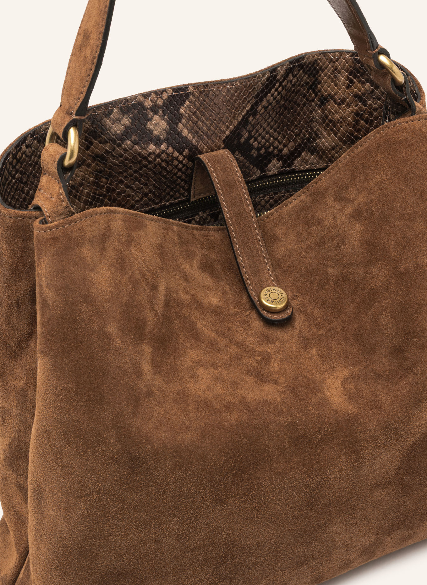 GIANNI CHIARINI FIONA MEDIUM Bucket bag: BROWN