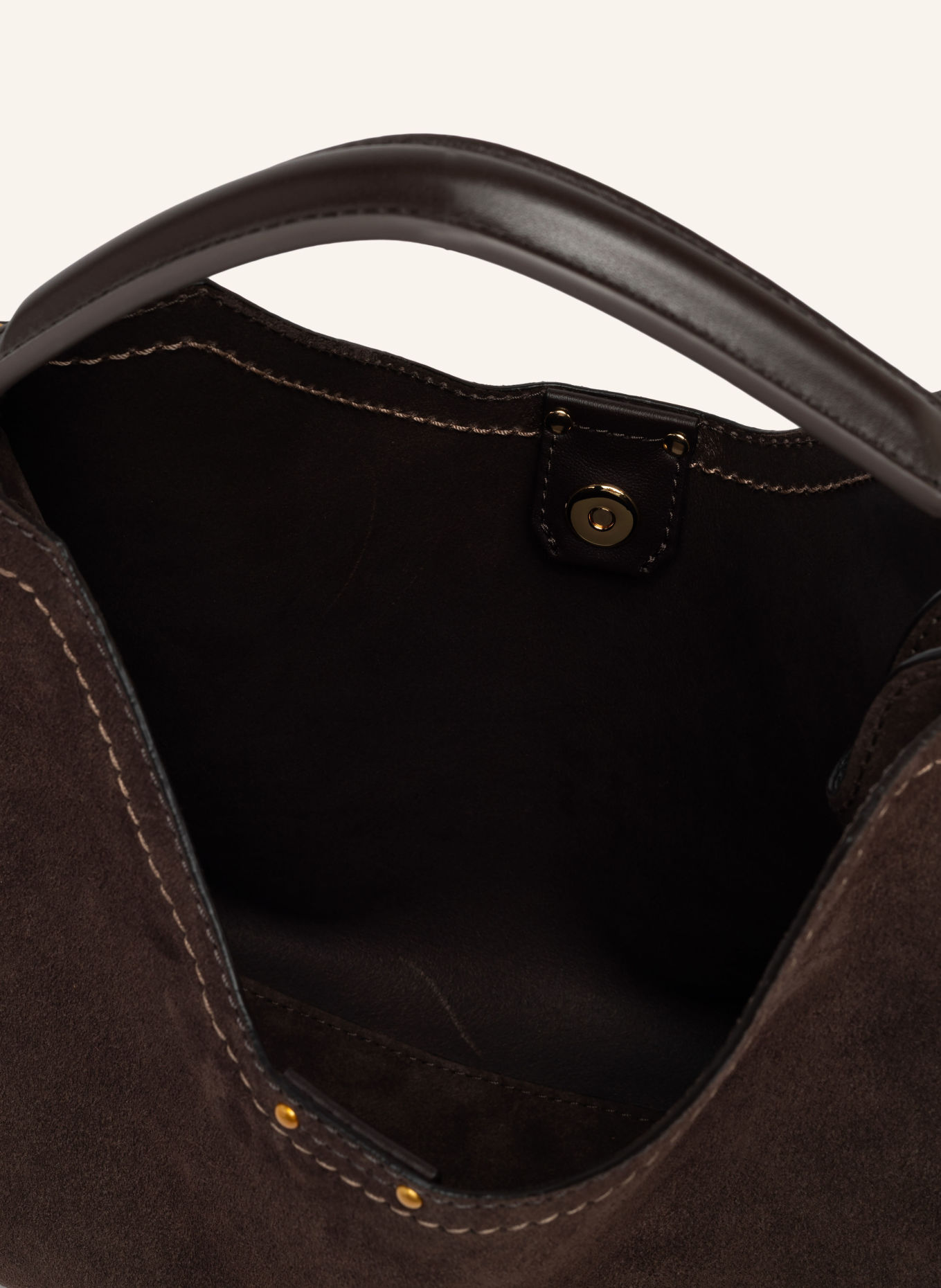 GIANNI CHIARINI Geantă de mână AURORA MEDIUM cu pungă: MARO ÎNCHIS / AUR