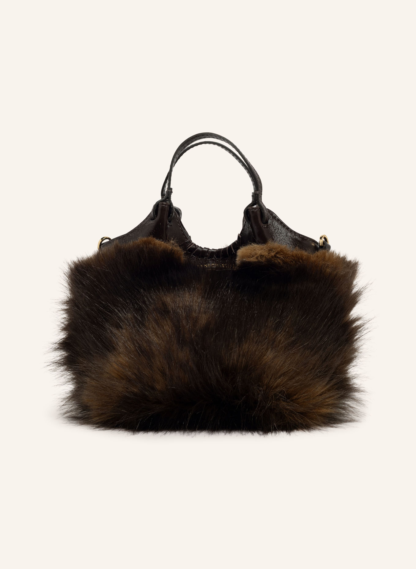 GIANNI CHIARINI Handtasche DUA SMALL: BRAUN / SCHWARZ