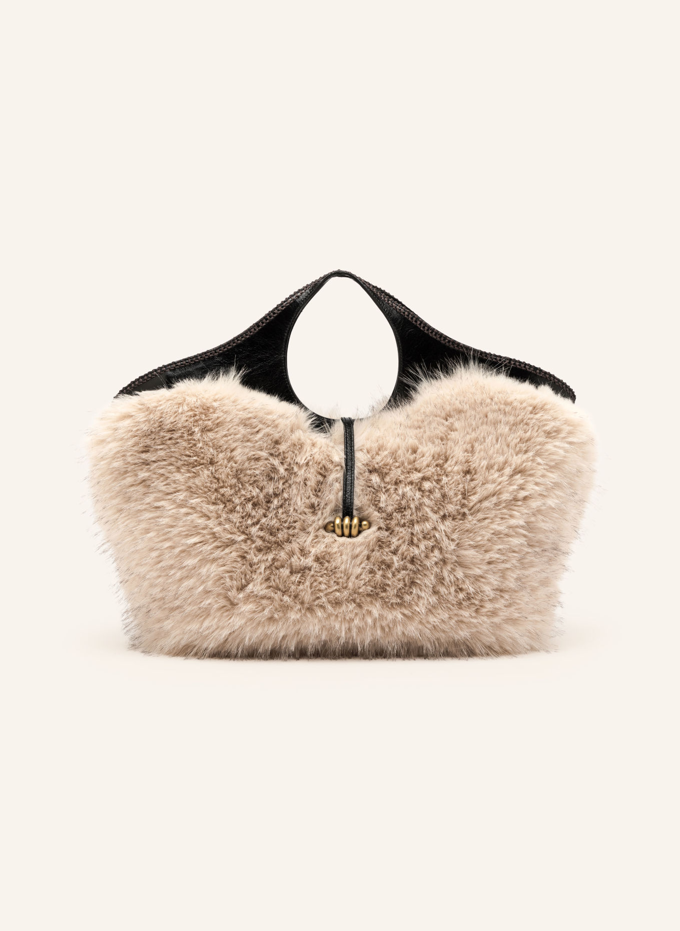 GIANNI CHIARINI Handtasche INFINITY XL: SCHWARZ / CREME