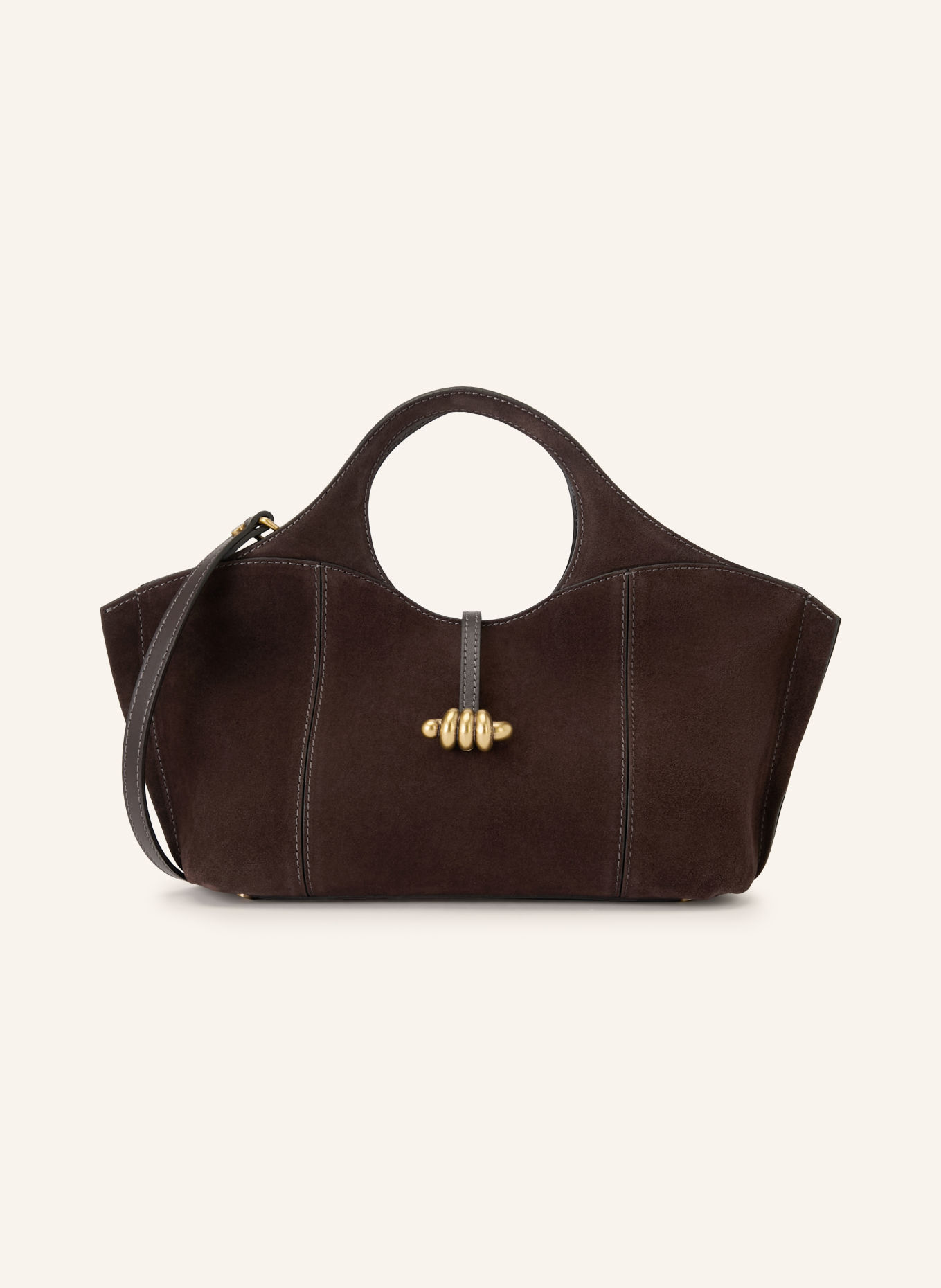 GIANNI CHIARINI Handväska INFINITY LARGE: MÖRKBRUN / GULD