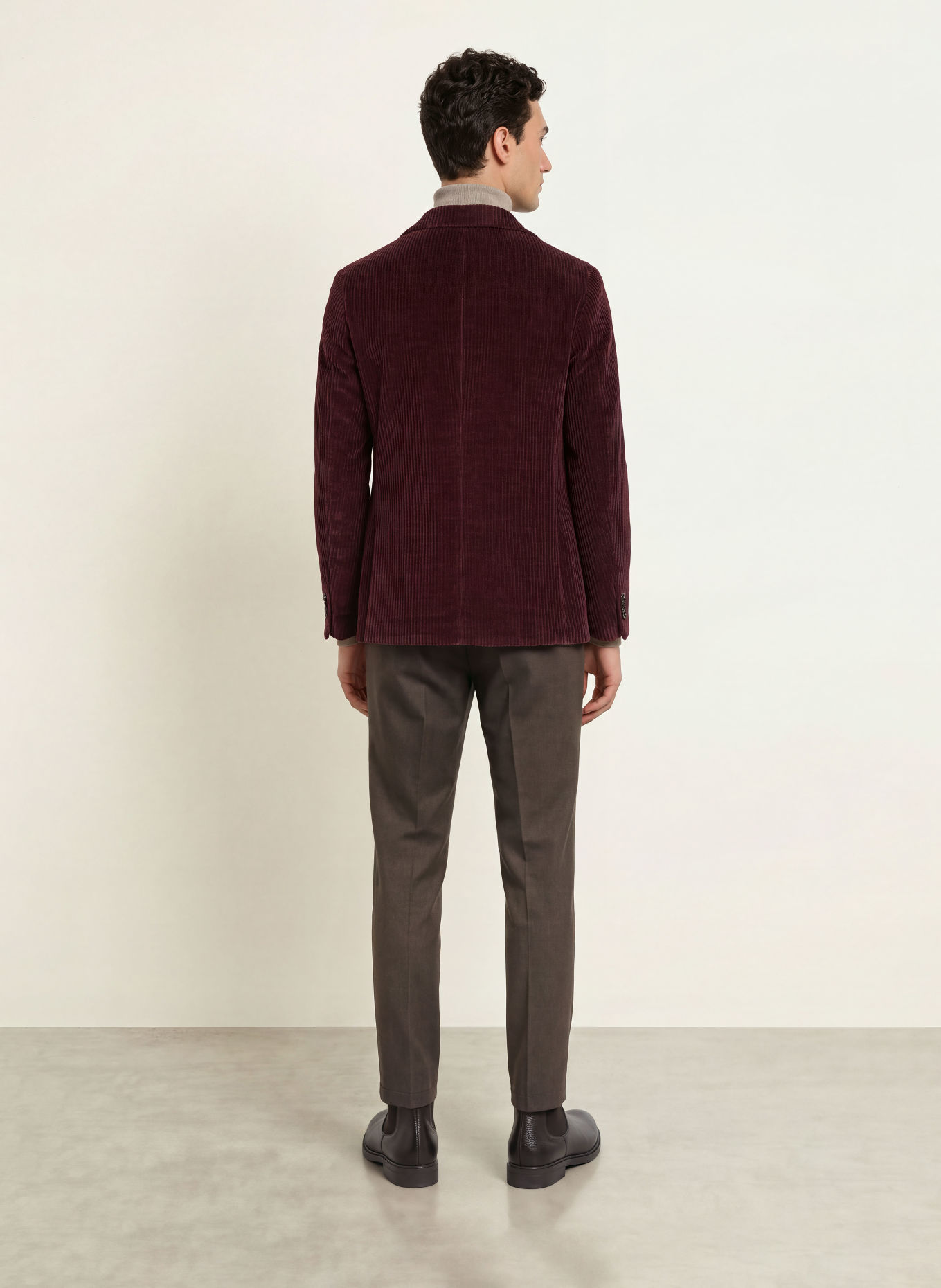 CINQUE Corduroy colbert CIBENITO Relaxed Fit: DONKERPAARS