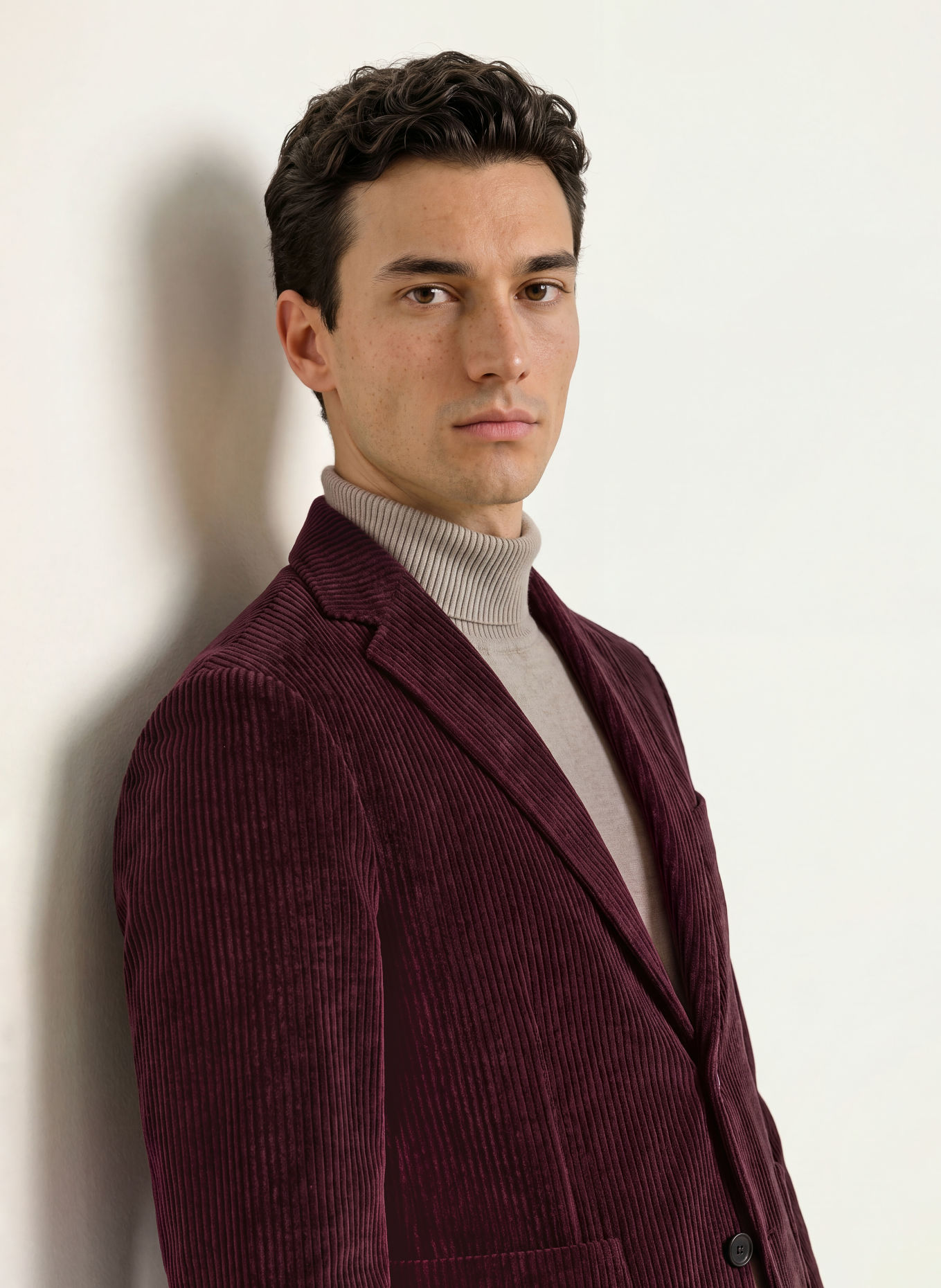 CINQUE Corduroy colbert CIBENITO Relaxed Fit: DONKERPAARS