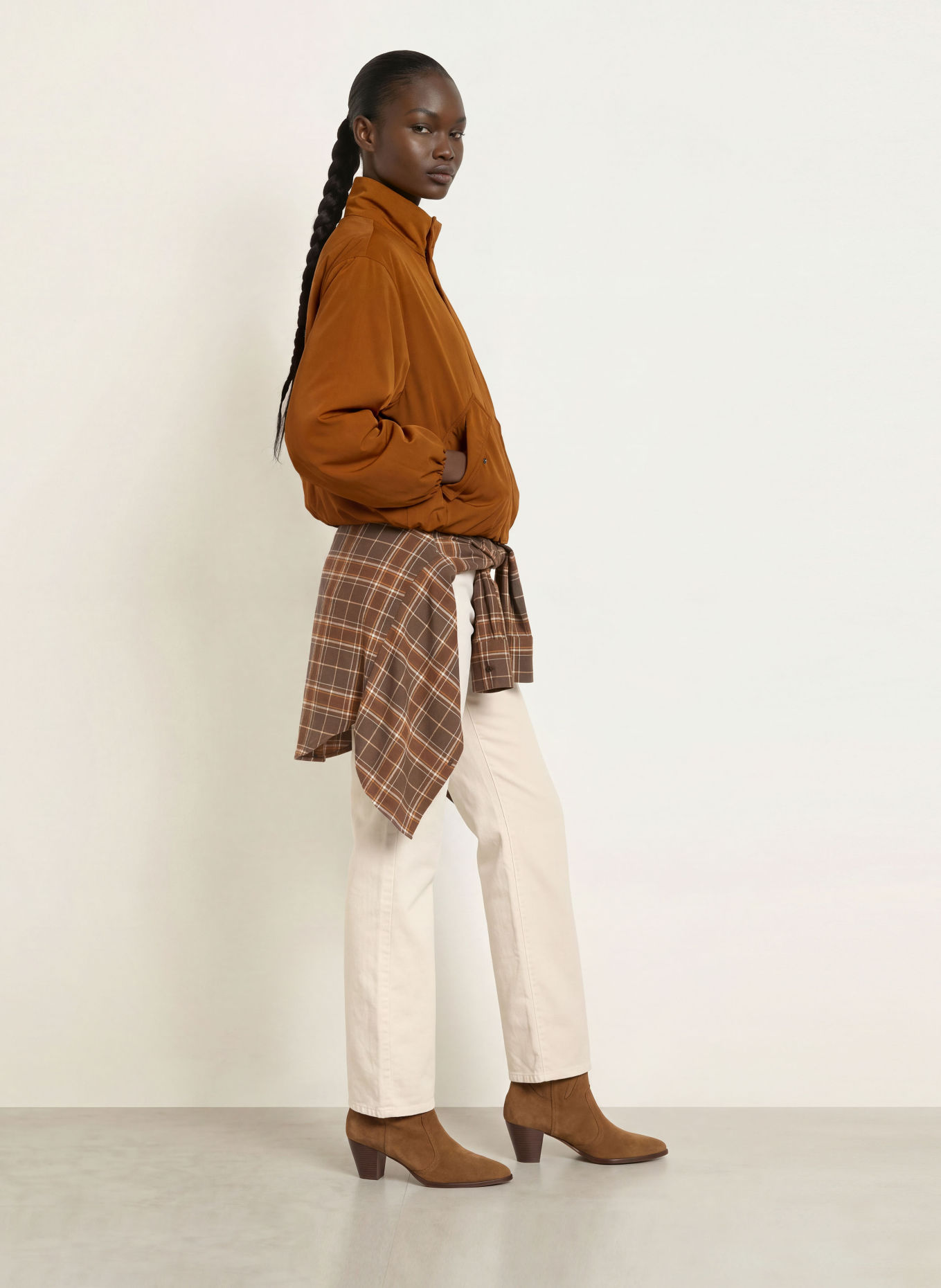 AG Jeans Pantalon en velours côtelé BRINLEY: ÉCRU