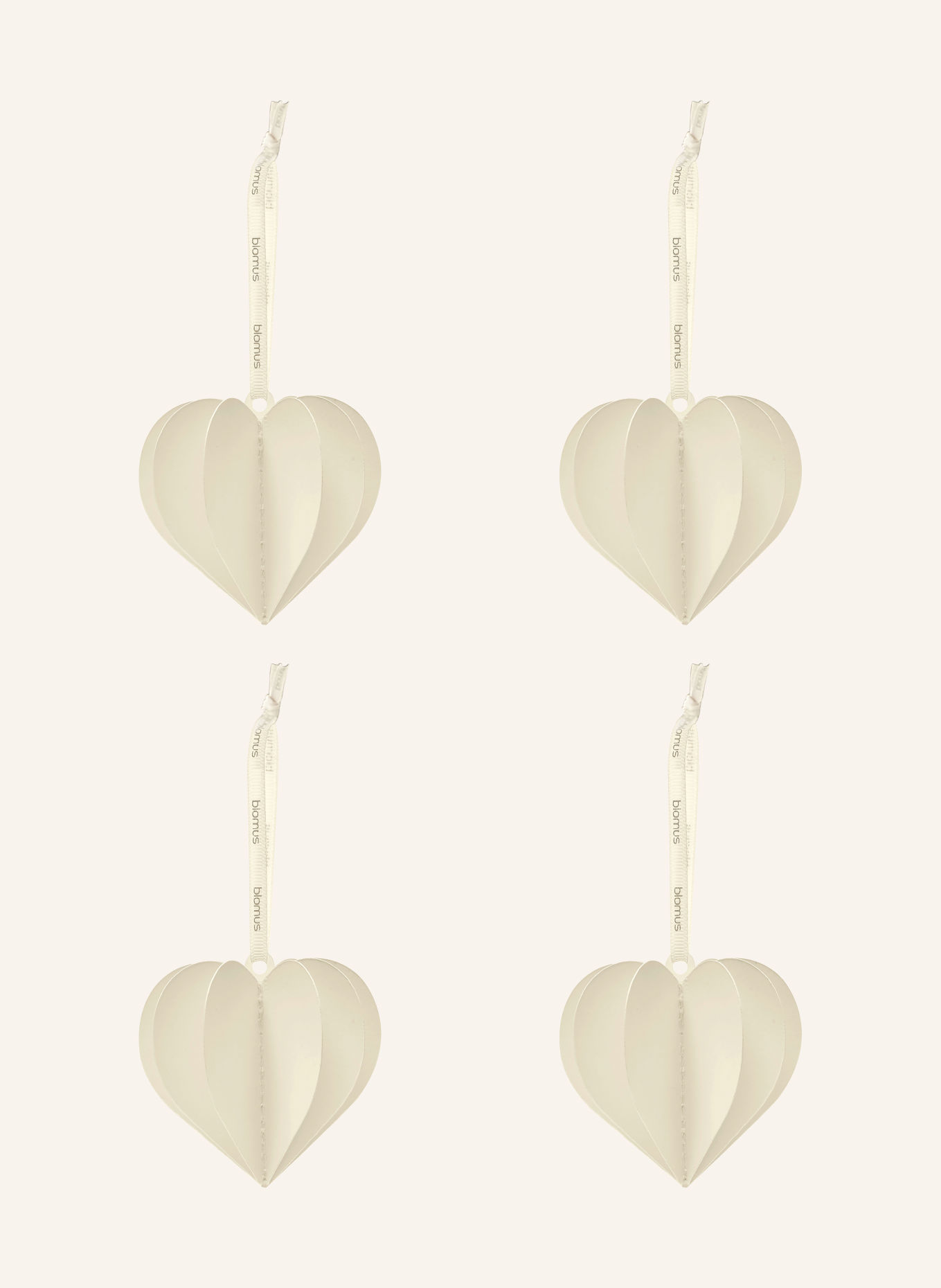 blomus 4er-Set Dekoanhänger KAZARY: CREME