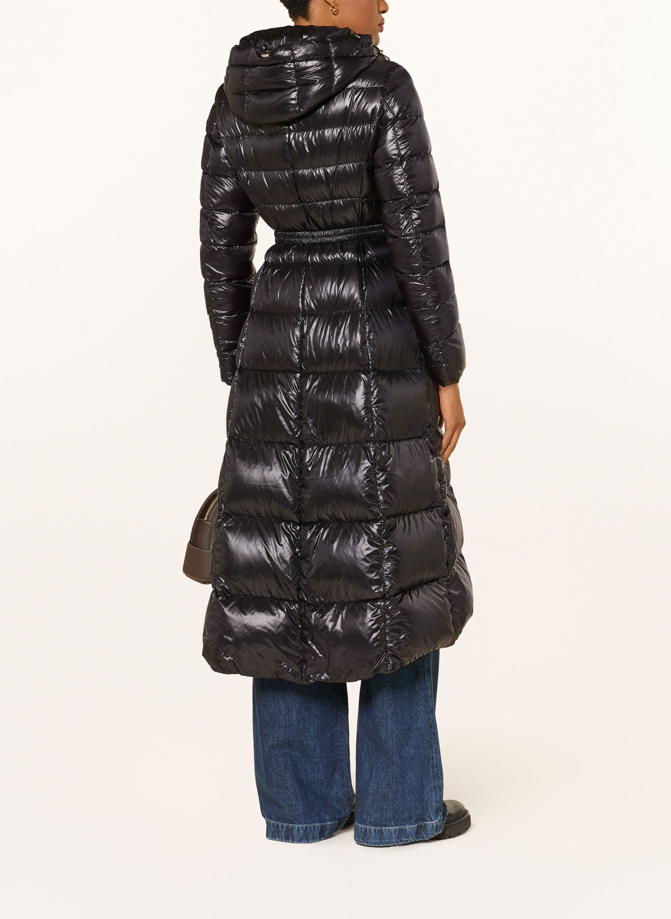 HERNO Lightweight donsjas met afneembare capuchon: ZWART