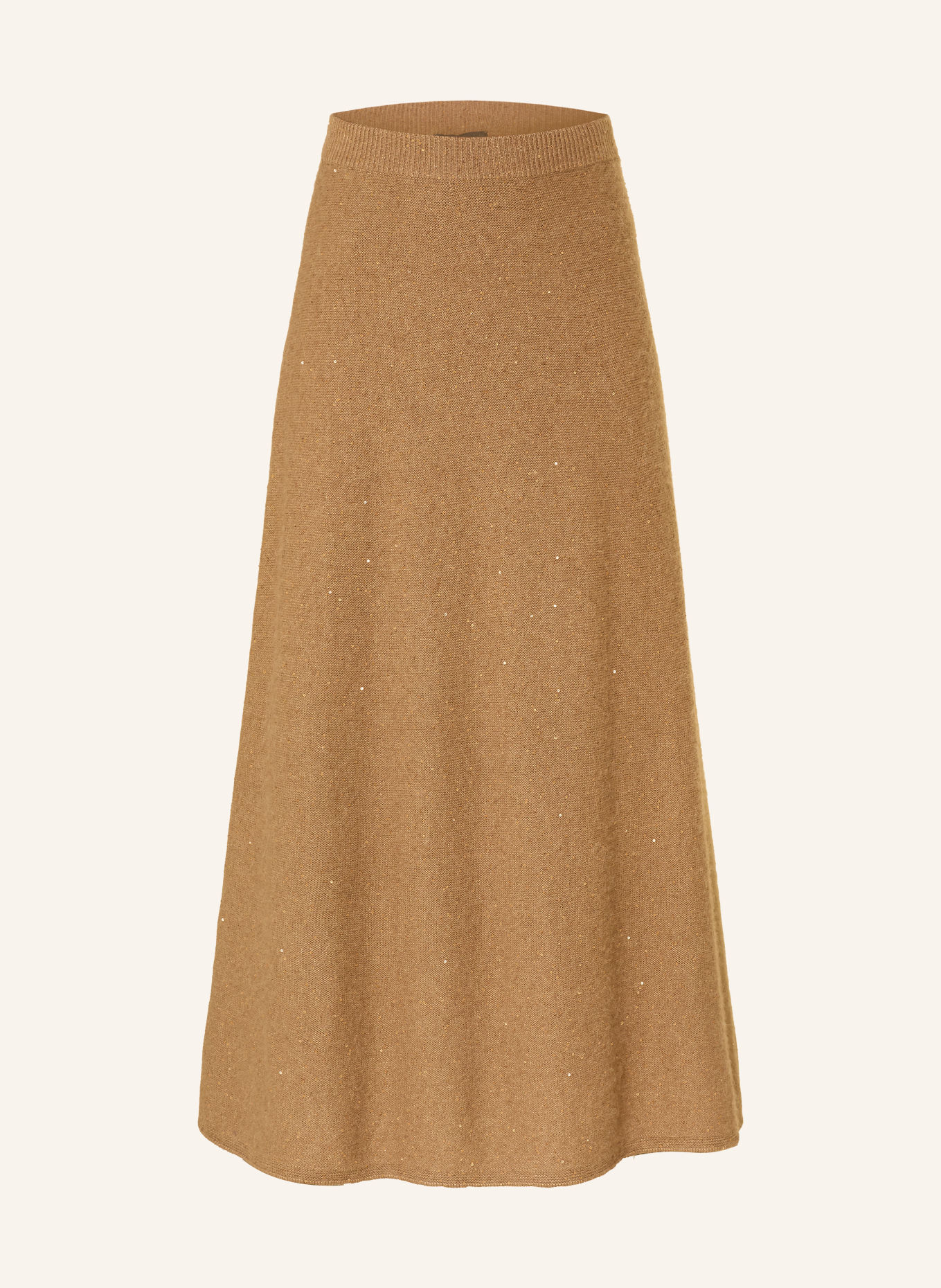 FABIANA FILIPPI Strickrock mit Pailletten: BEIGE