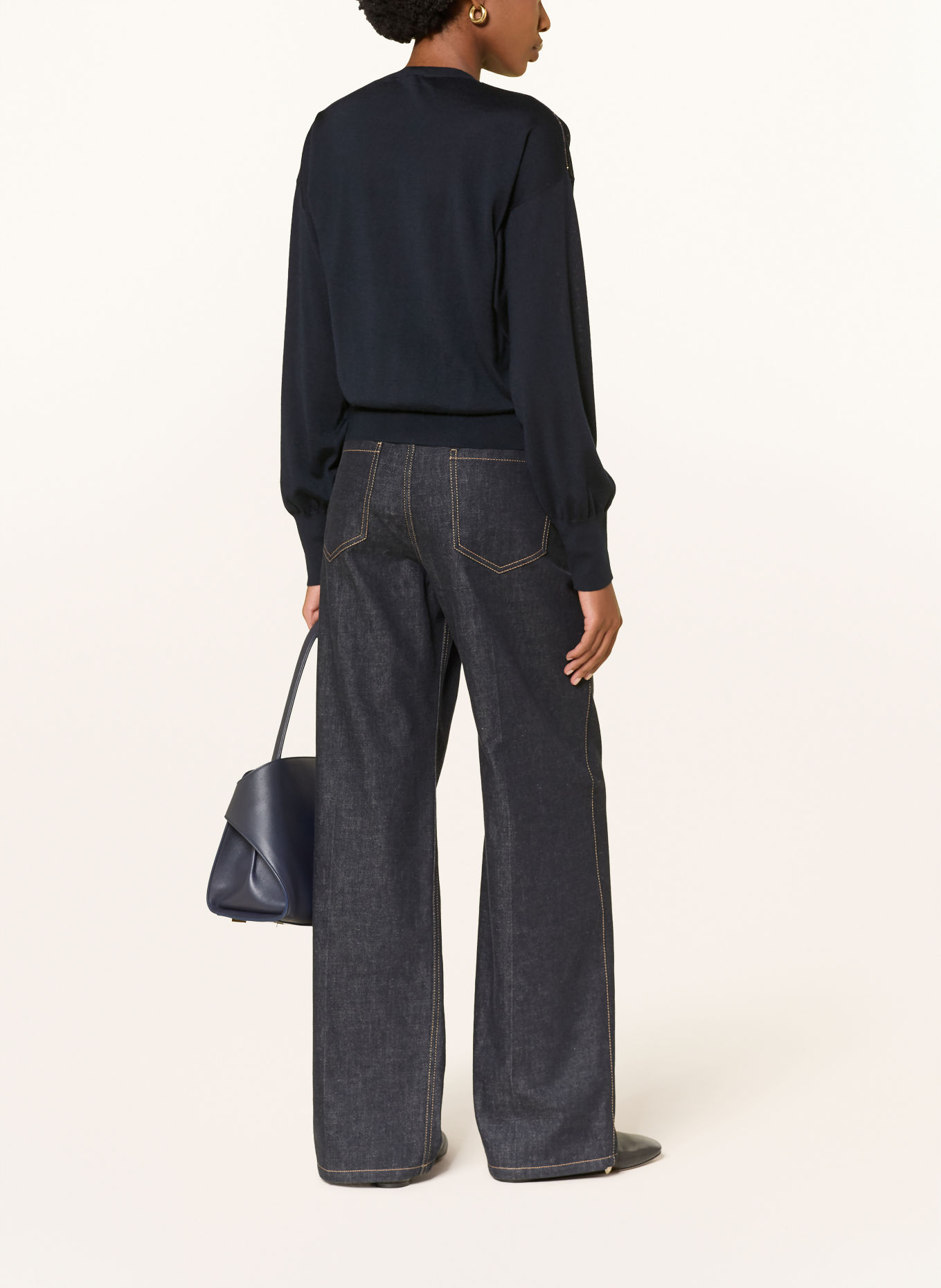 FABIANA FILIPPI Pullover mit Cashmere und Seide: DUNKELBLAU