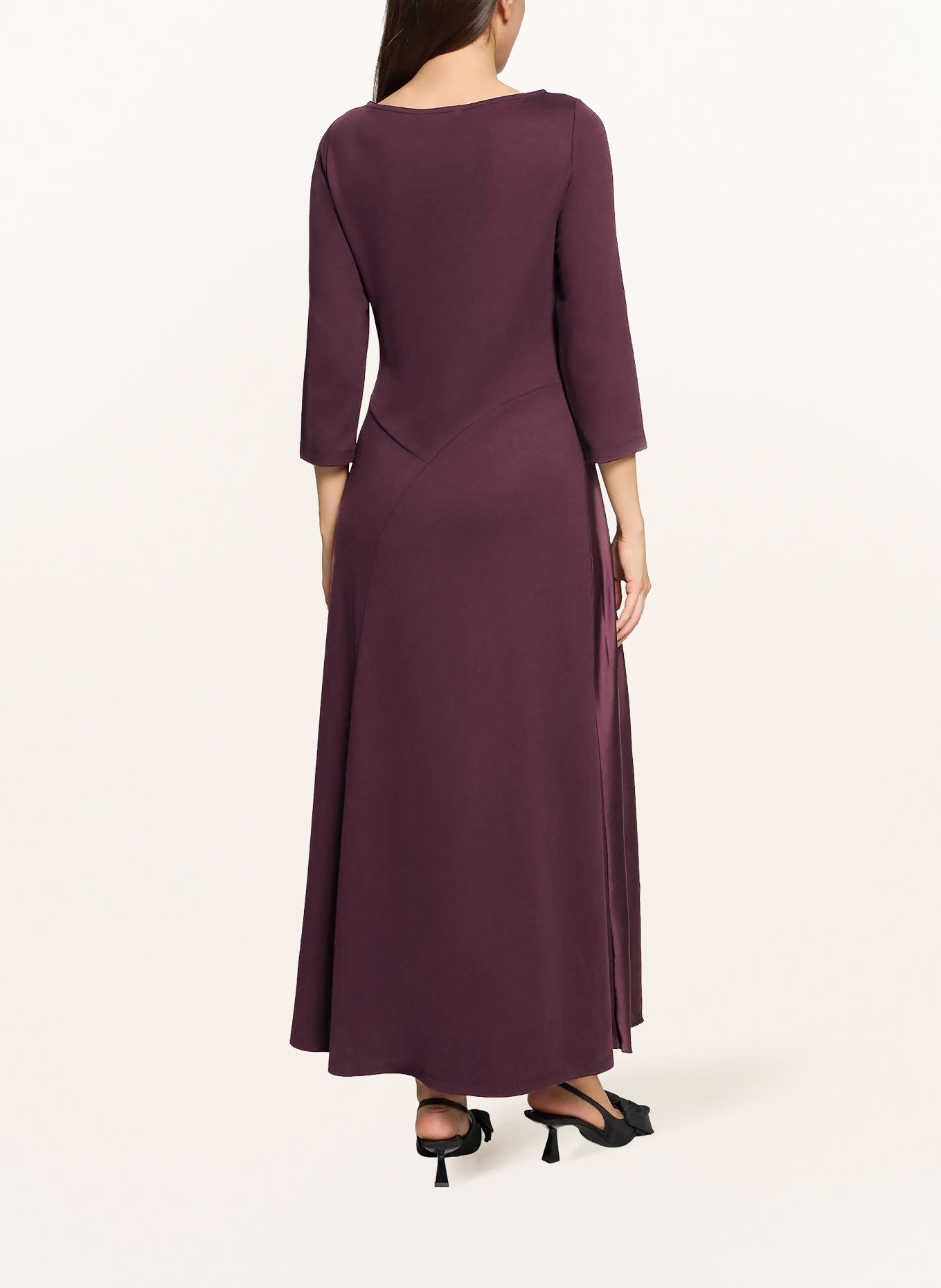 CARTOON Robe en mélange de matières à manches 3/4: LILAS FONCÉ