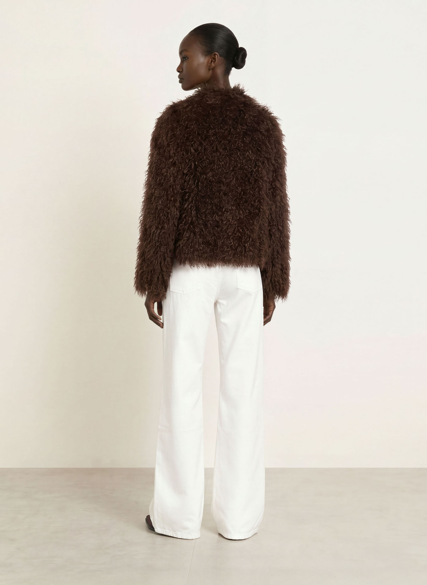 STUDIO AR Kunstfell-Jacke MILLIE: DUNKELBRAUN