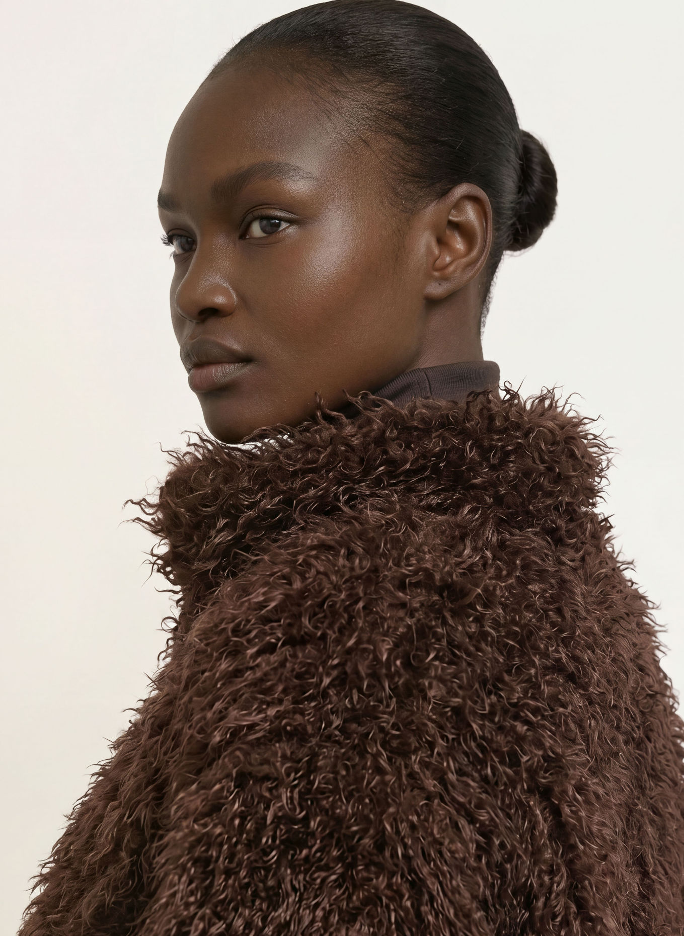 STUDIO AR Kunstfell-Jacke MILLIE: DUNKELBRAUN