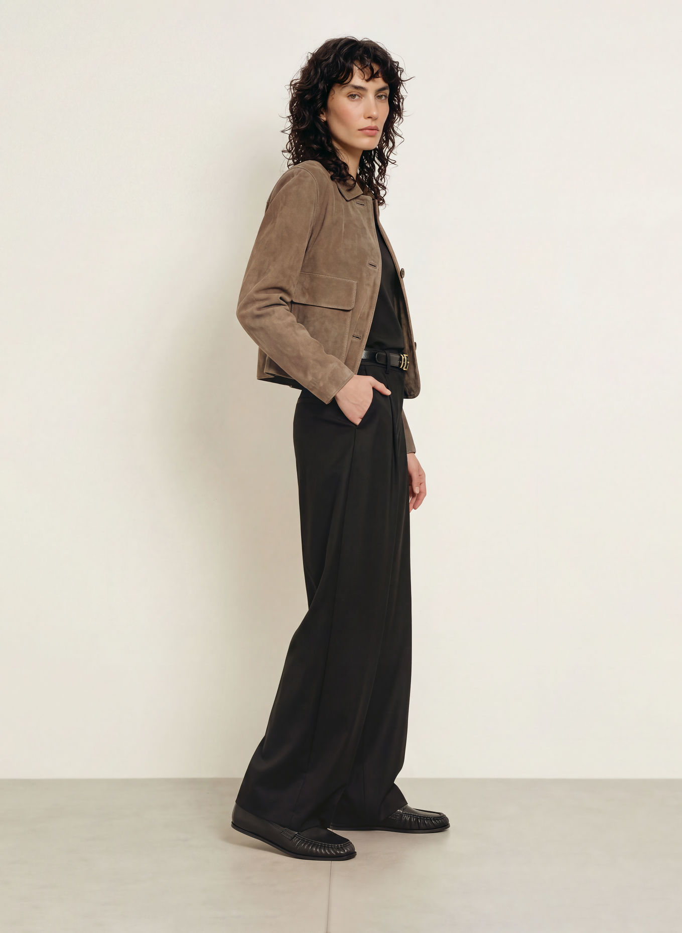 STUDIO AR Lederjacke MARLEY: GRAU