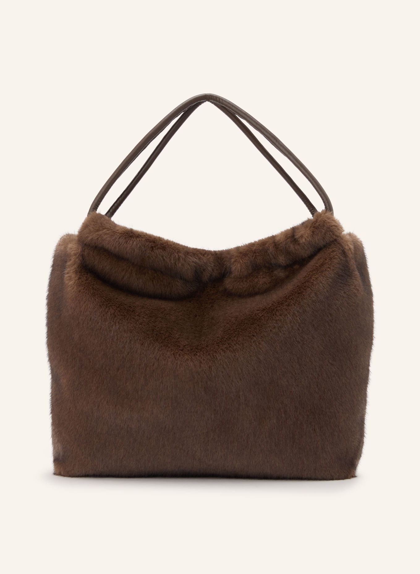 STUDIO AR Shoppers ALEXI van kunstbont: MARRON FONCÉ