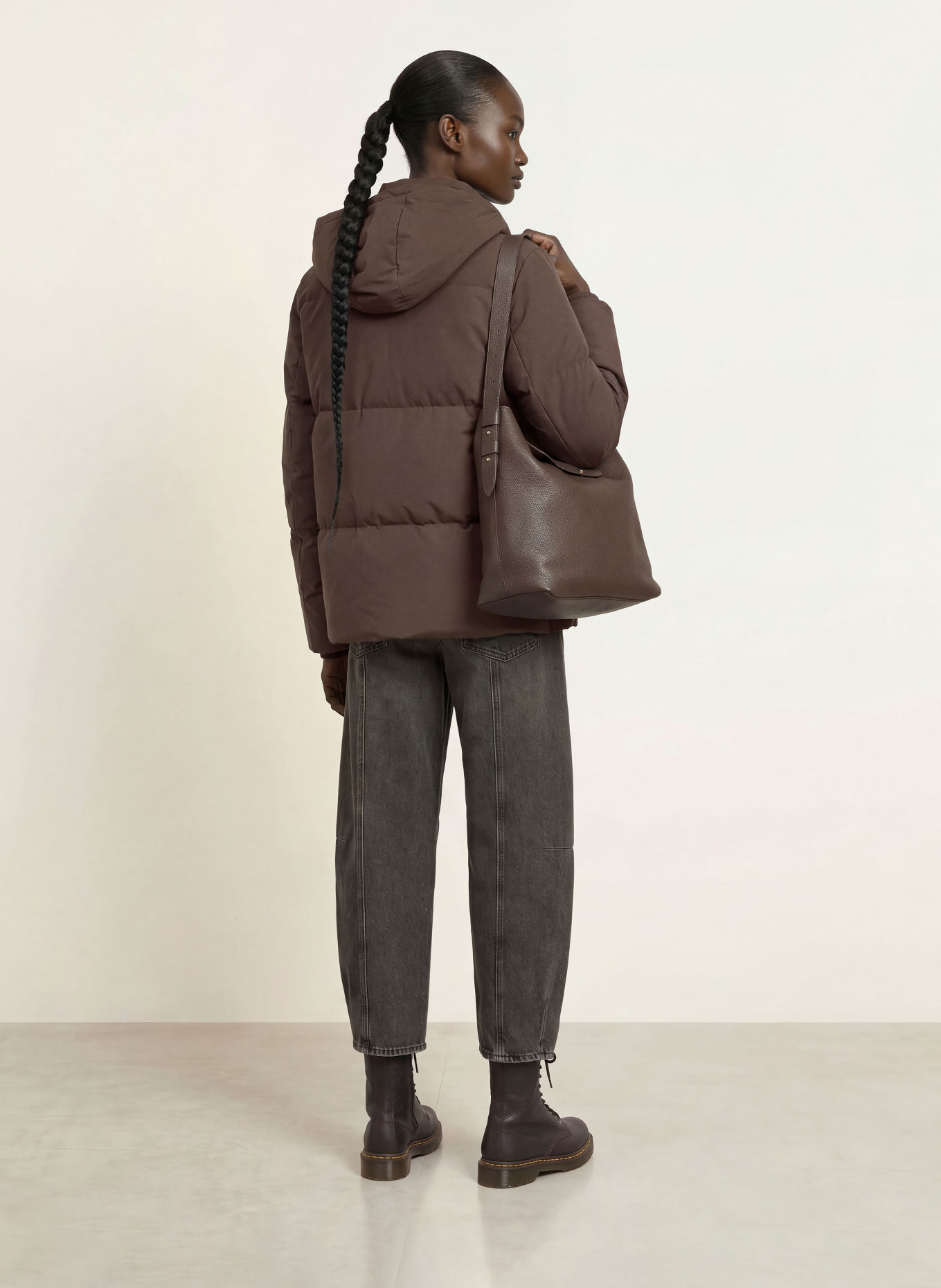 IQ STUDIO Quilted jacket: BROWN