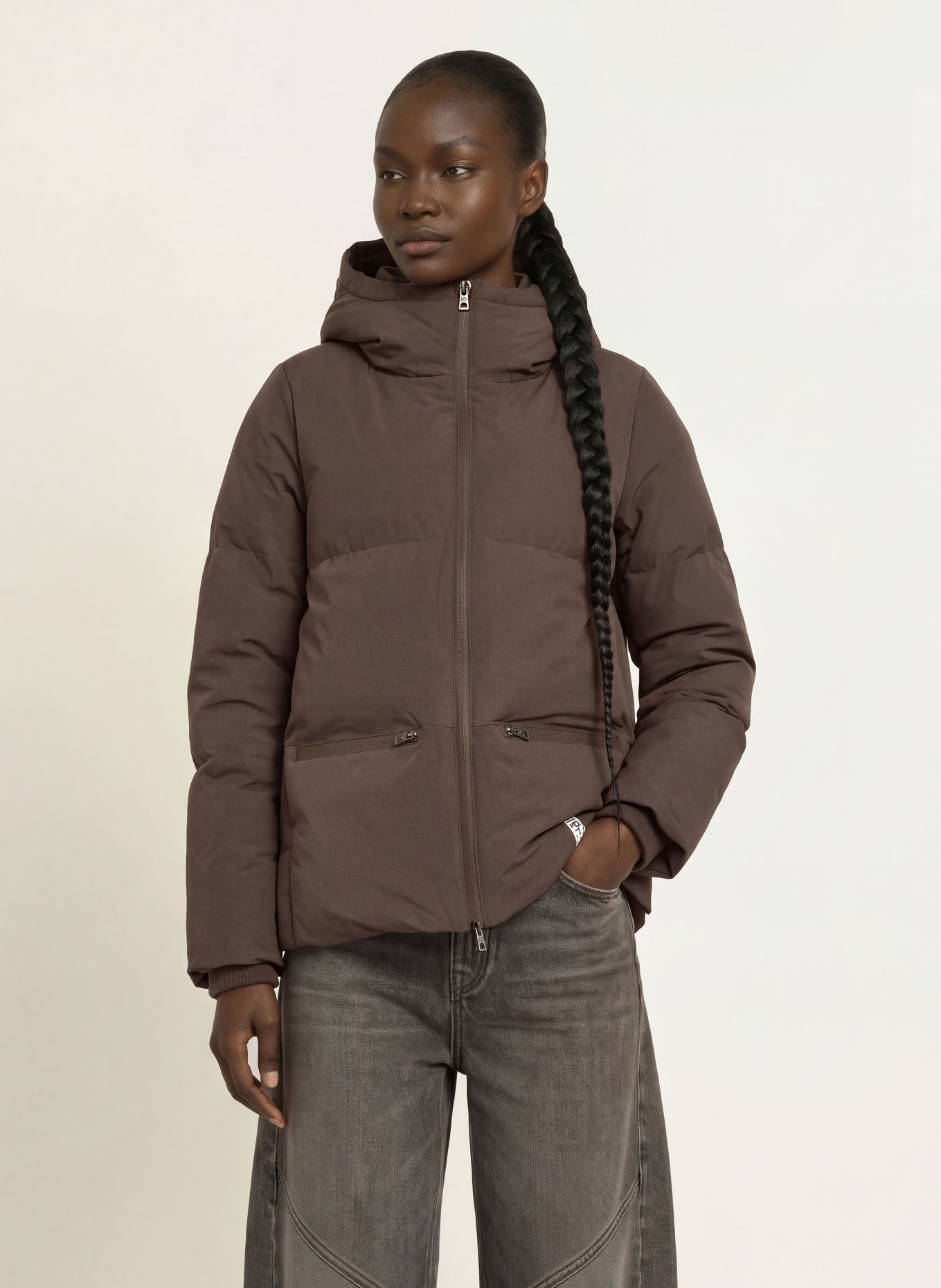 IQ STUDIO Quilted jacket: BROWN