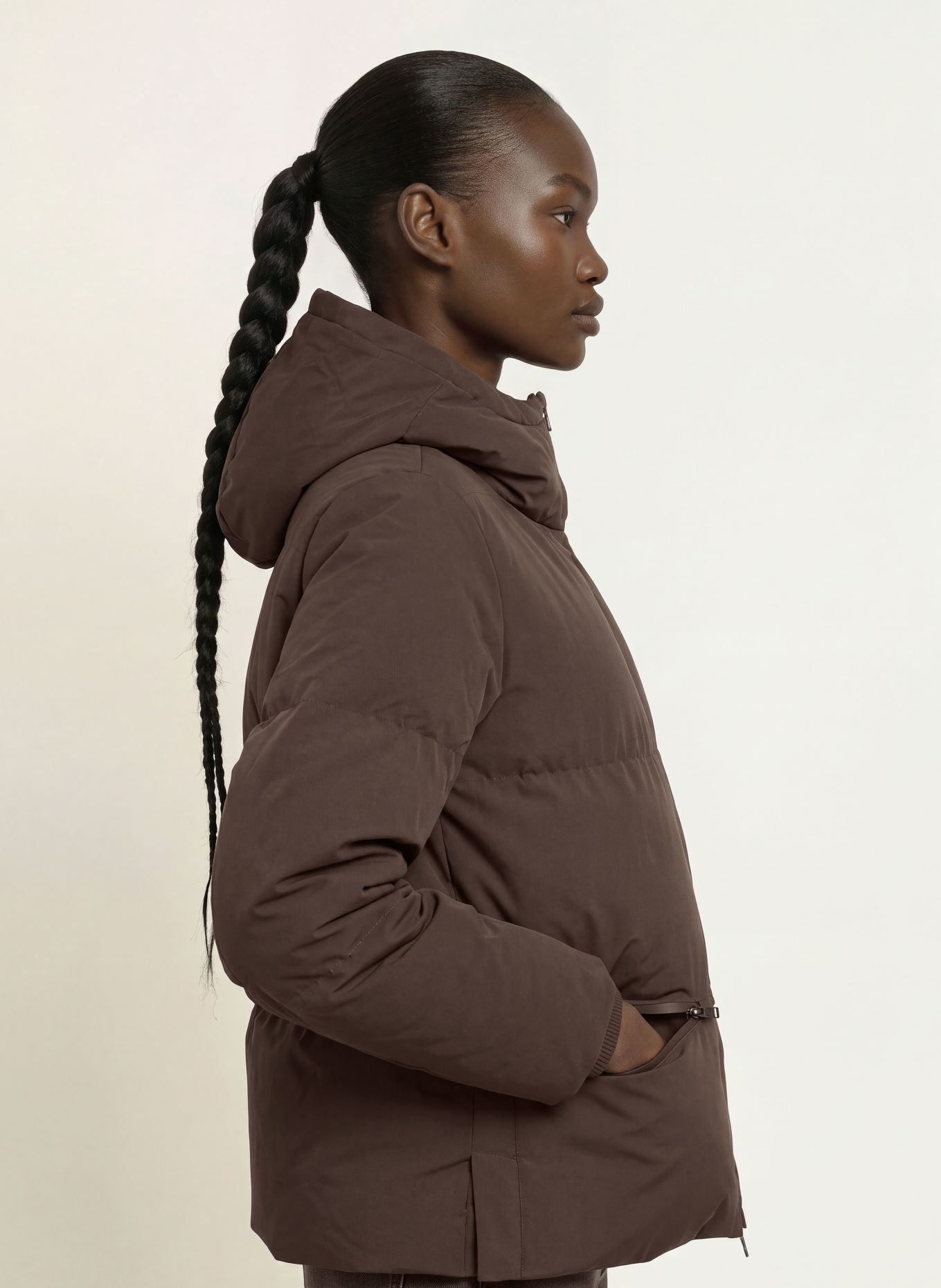 IQ STUDIO Quilted jacket: BROWN