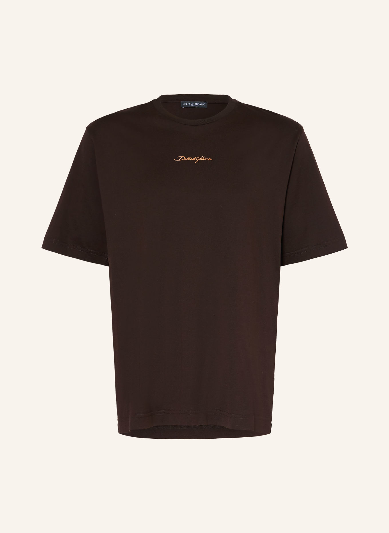 DOLCE & GABBANA T-Shirt: DUNKELBRAUN / CAMEL