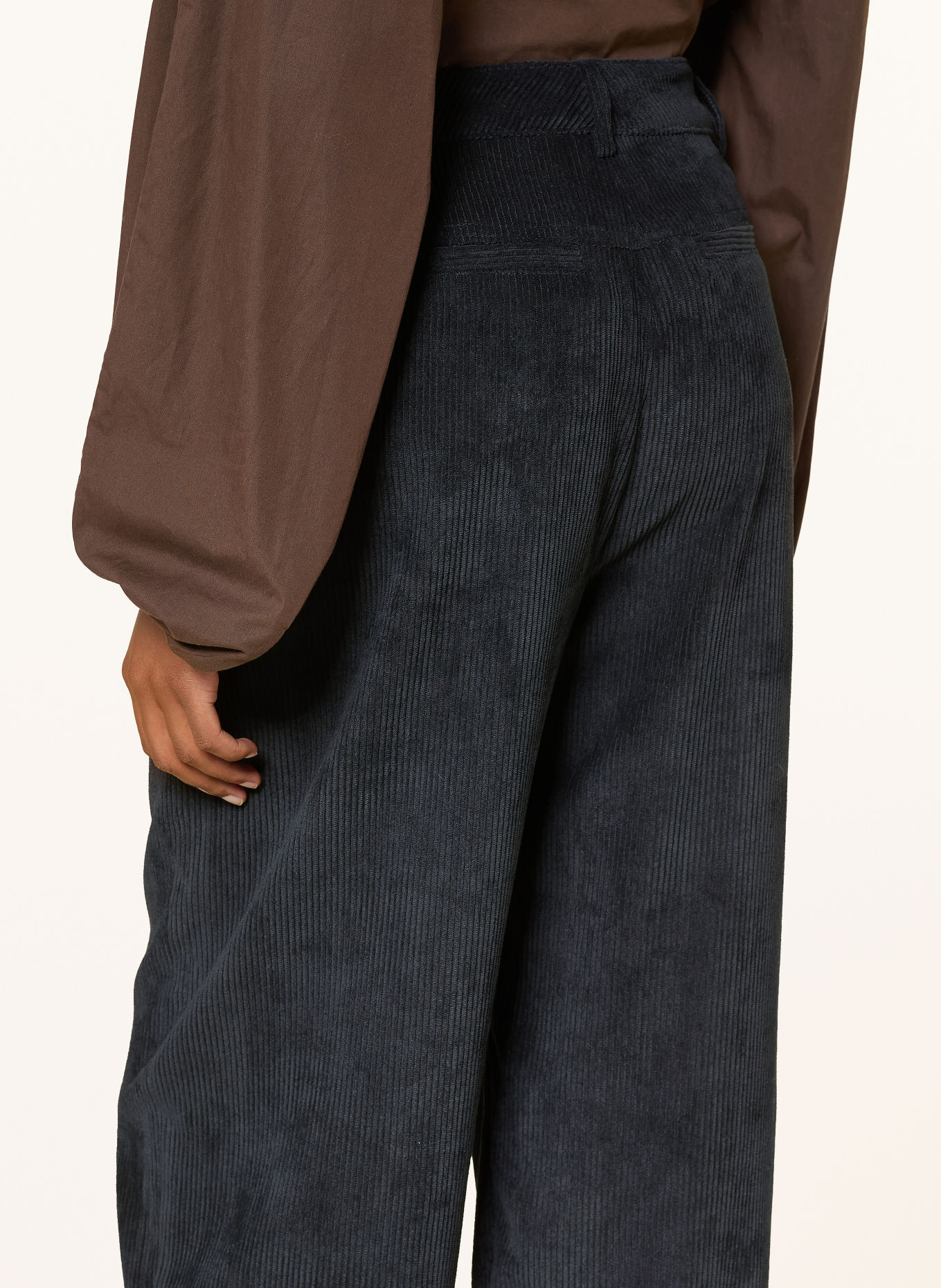 RAFFAELLO ROSSI 7/8-Hose PHIBI aus Cord: SCHWARZ