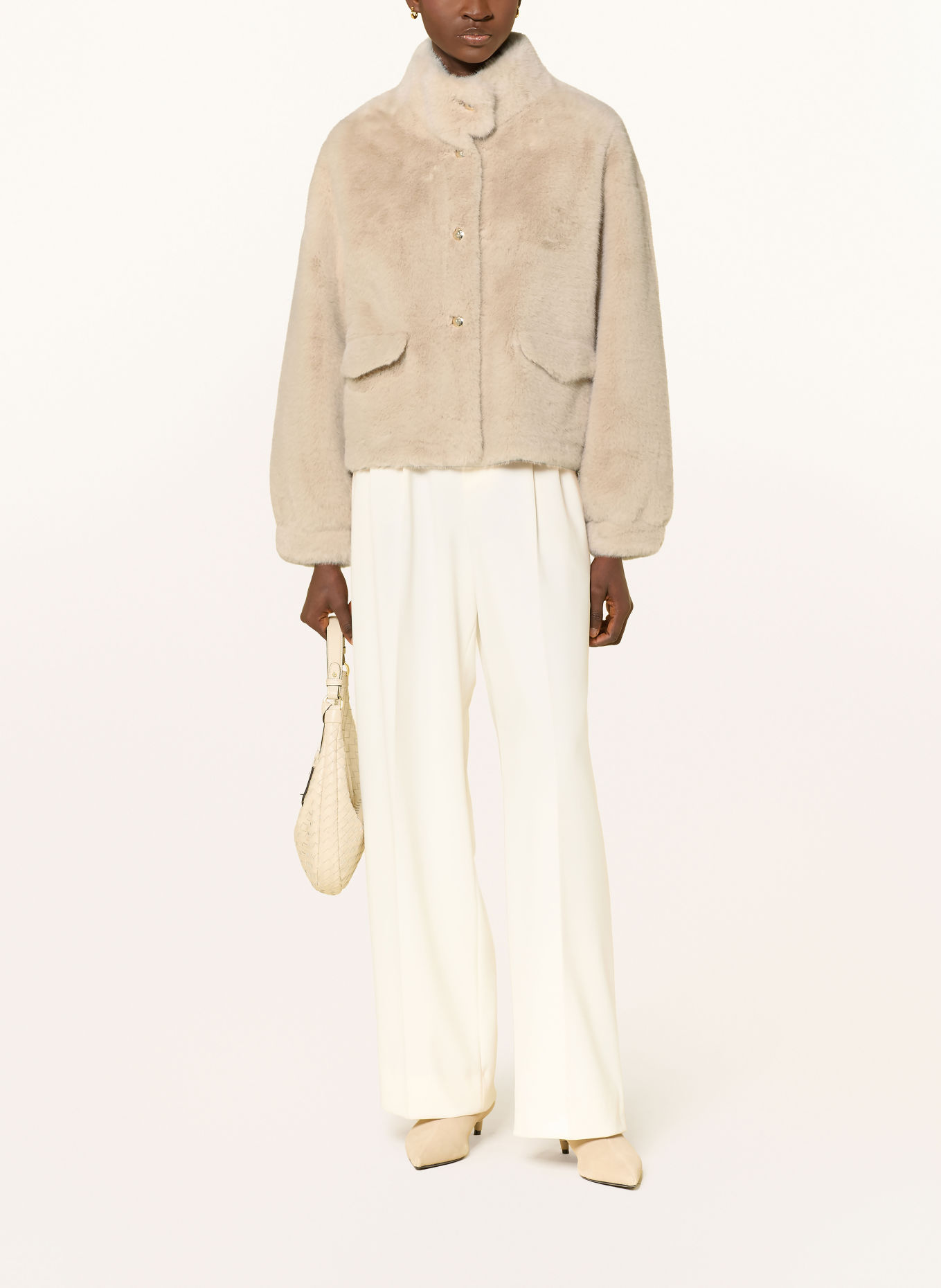 JOOP! OLAYA Faux Fur Jacket: ECRU