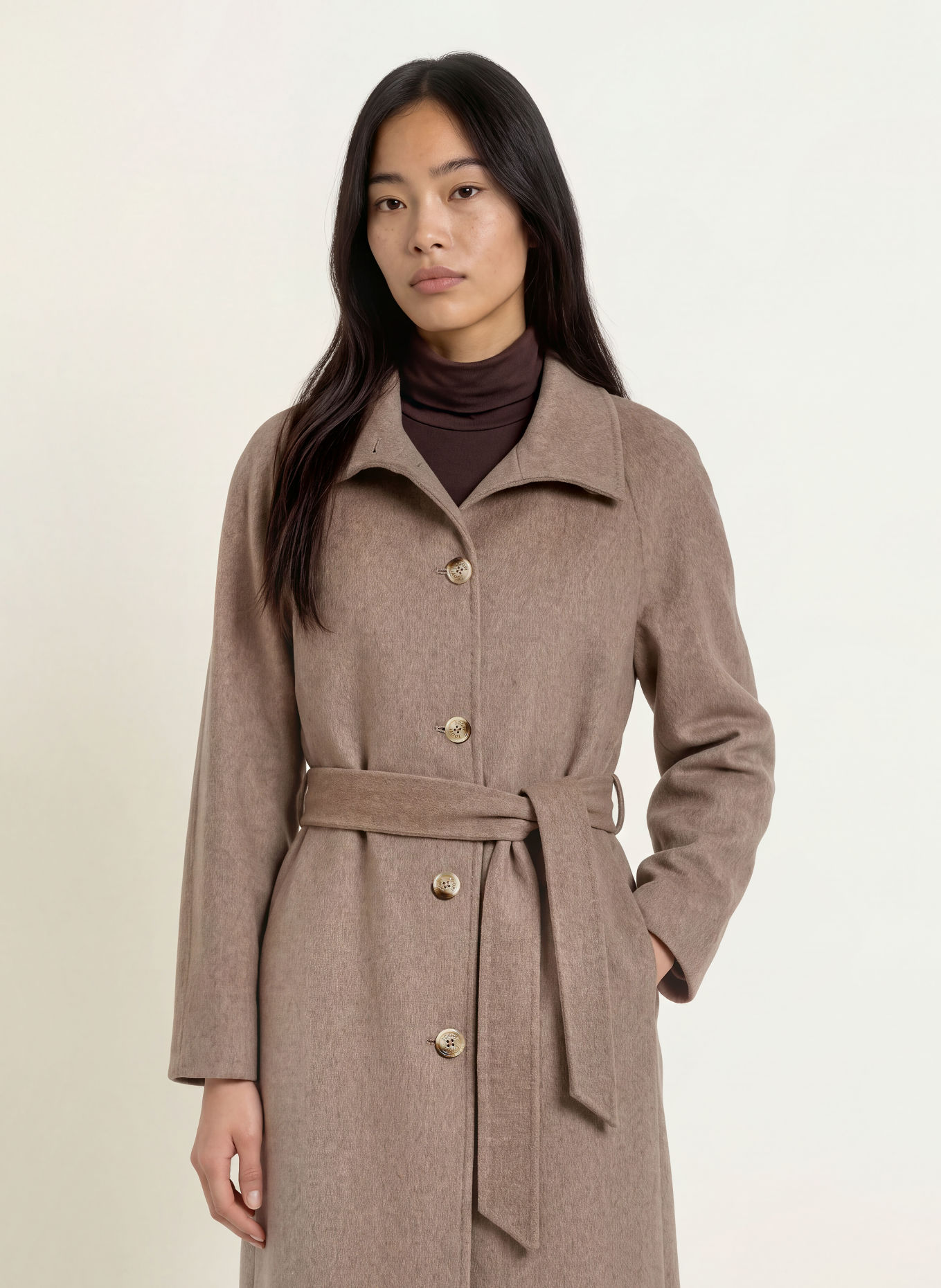 JOOP! Wollmantel CAECILIA: TAUPE
