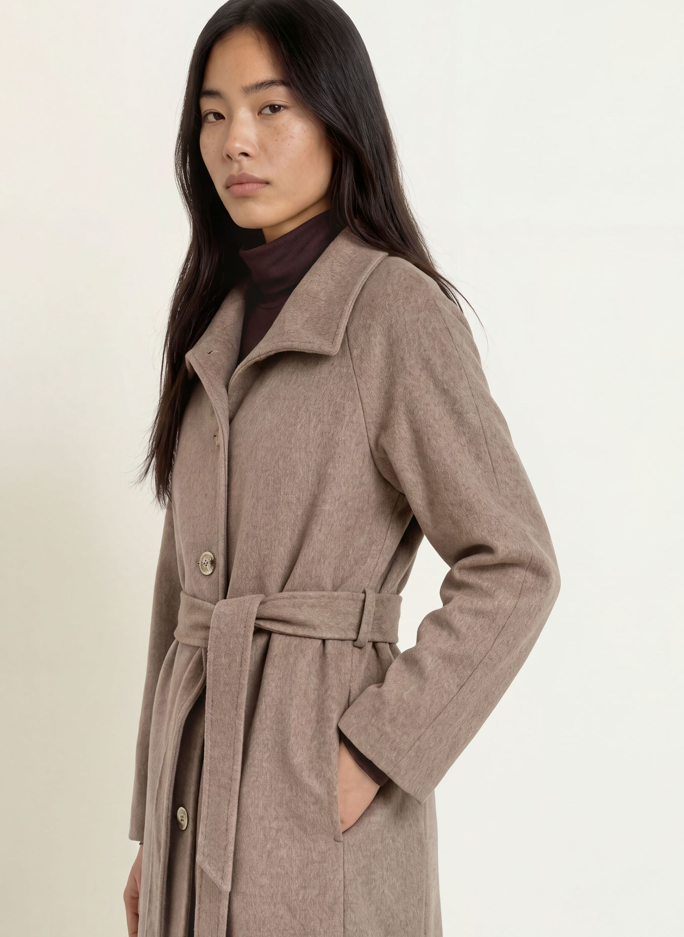 JOOP! Wollmantel CAECILIA: TAUPE