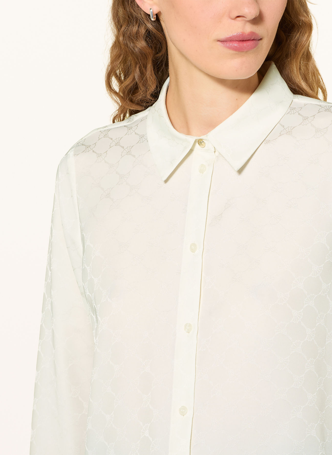 JOOP! Overhemdblouse BLISS van jacquard: CRÈME