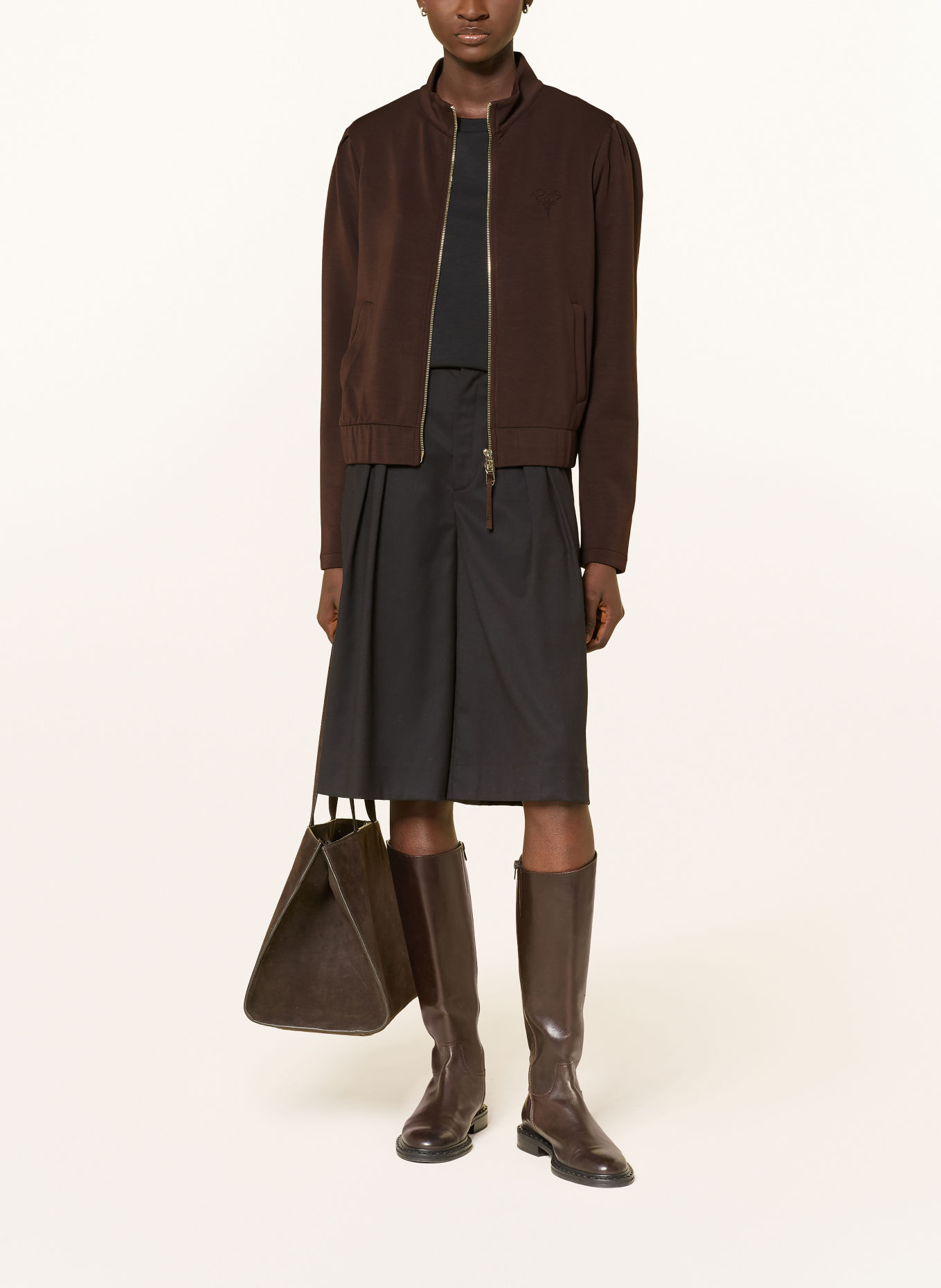 JOOP! TENLEY Zip-up sweatshirt: DARK BROWN