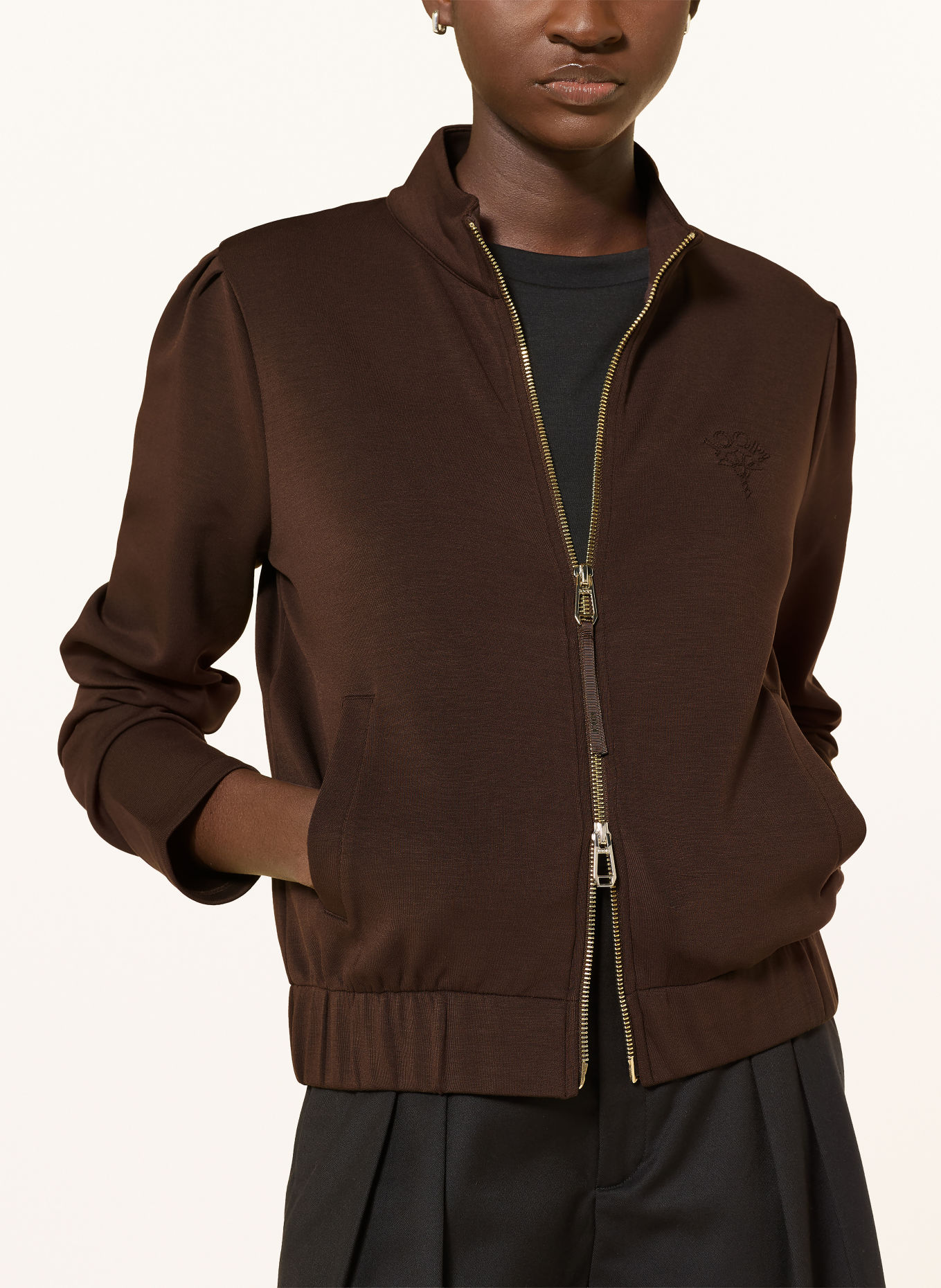 JOOP! TENLEY Zip-up sweatshirt: DARK BROWN