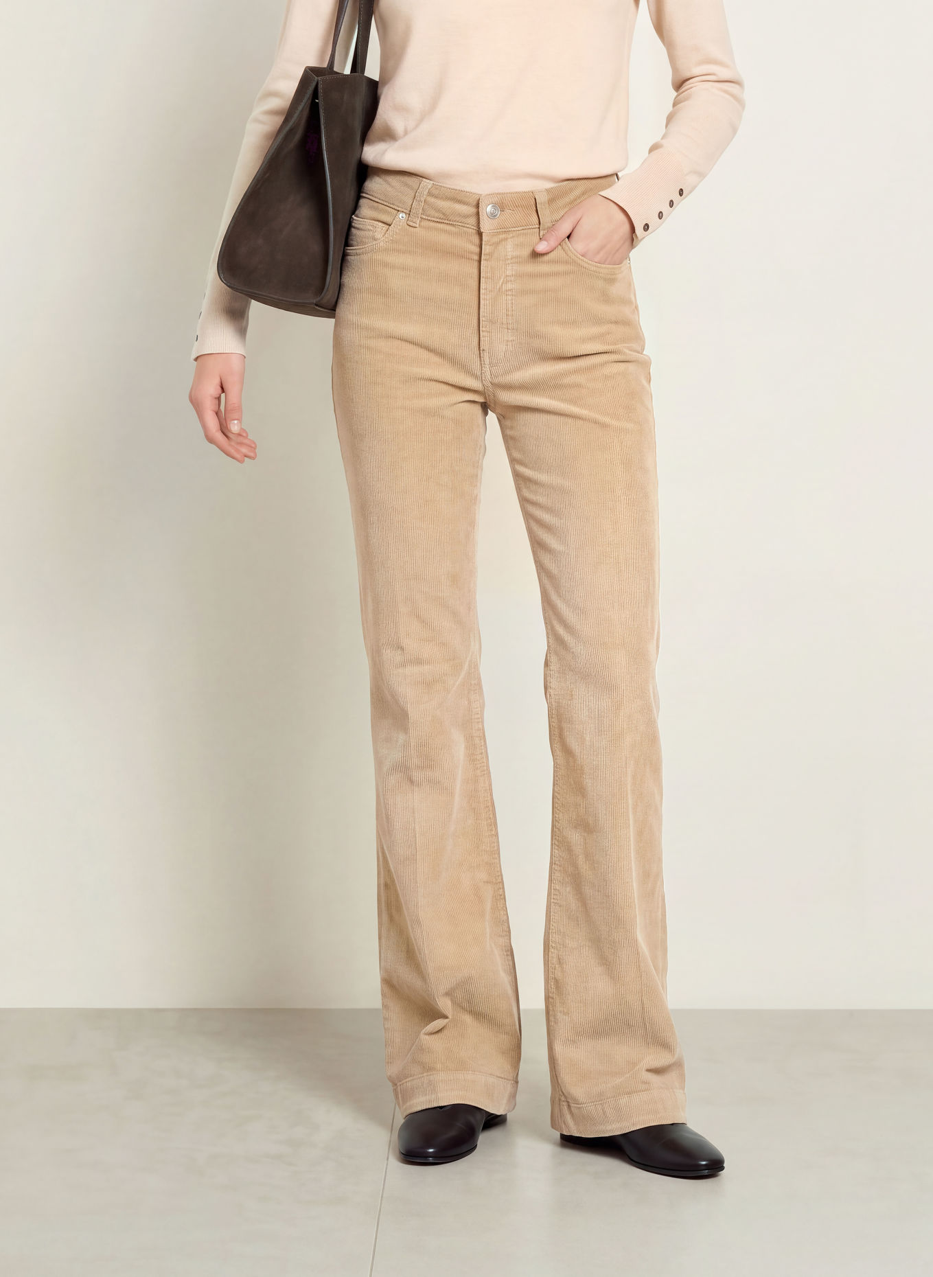 nine:inthe:morning PAOLIE Cord Pants: BEIGE