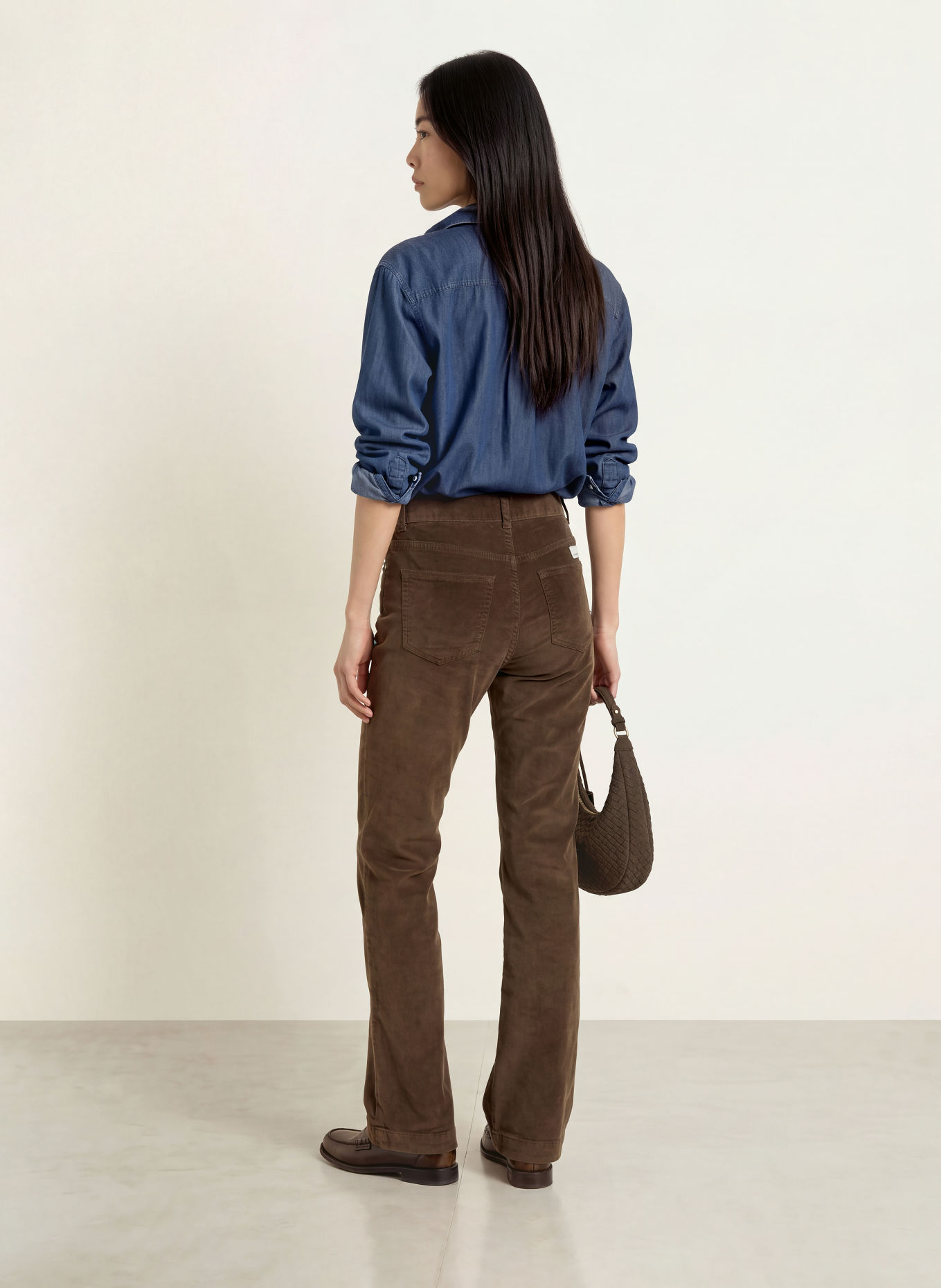 nine:inthe:morning PAOLIE Cord Pants: DARK BROWN