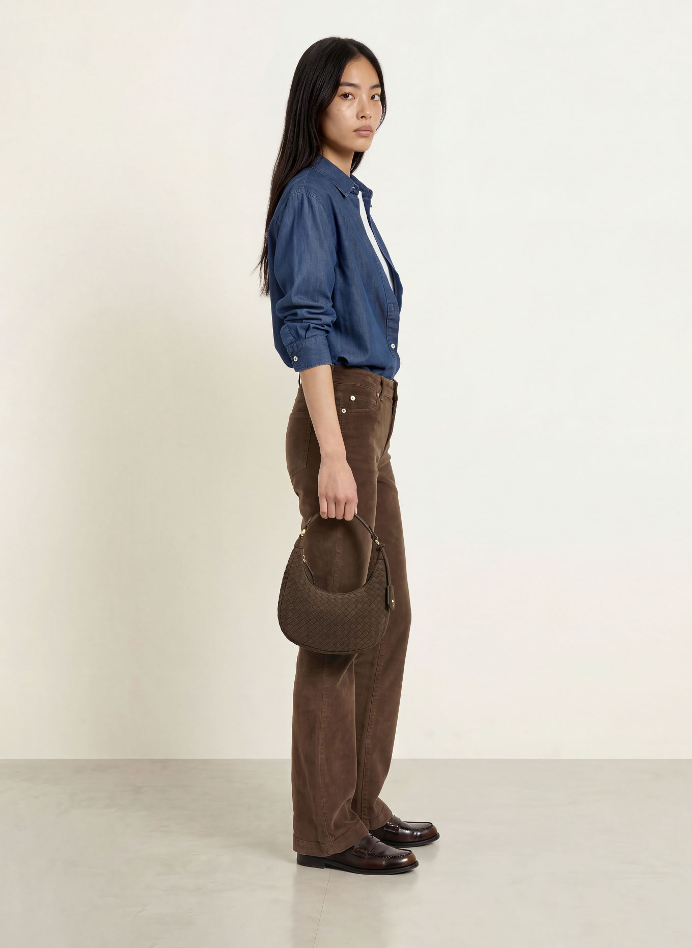nine:inthe:morning PAOLIE Cord Pants: DARK BROWN