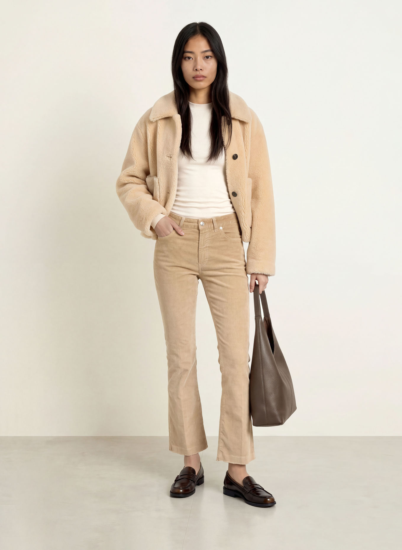nine:inthe:morning Cord pants ENDLESS: BEIGE