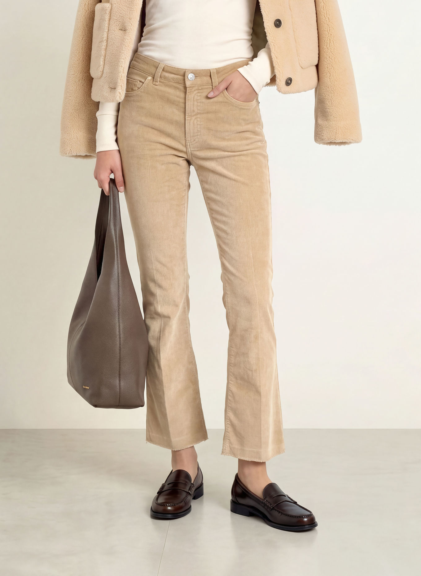 nine:inthe:morning Cord pants ENDLESS: BEIGE