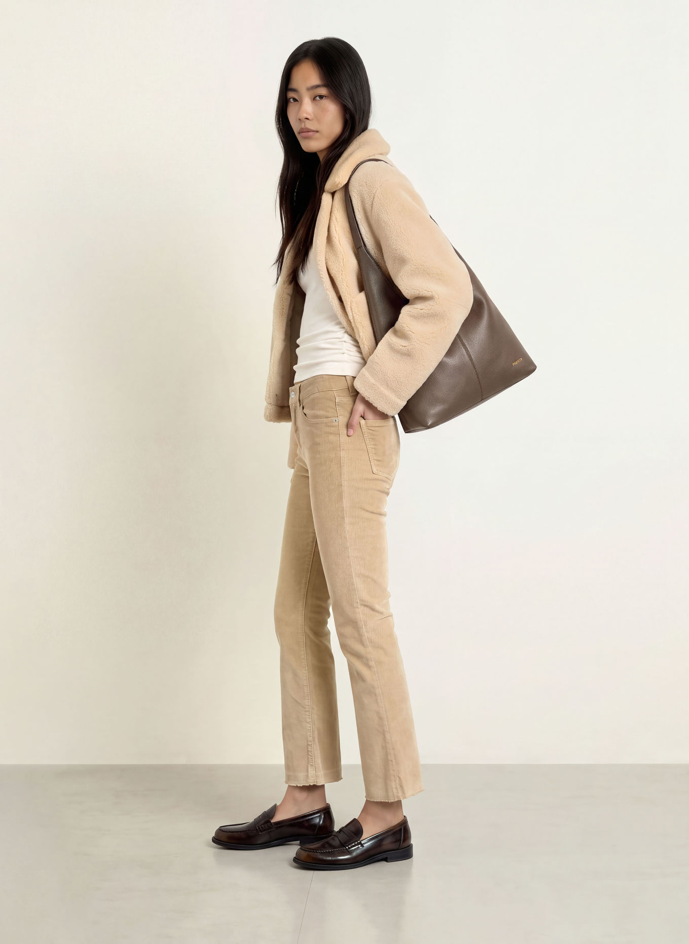 nine:inthe:morning Cord pants ENDLESS: BEIGE