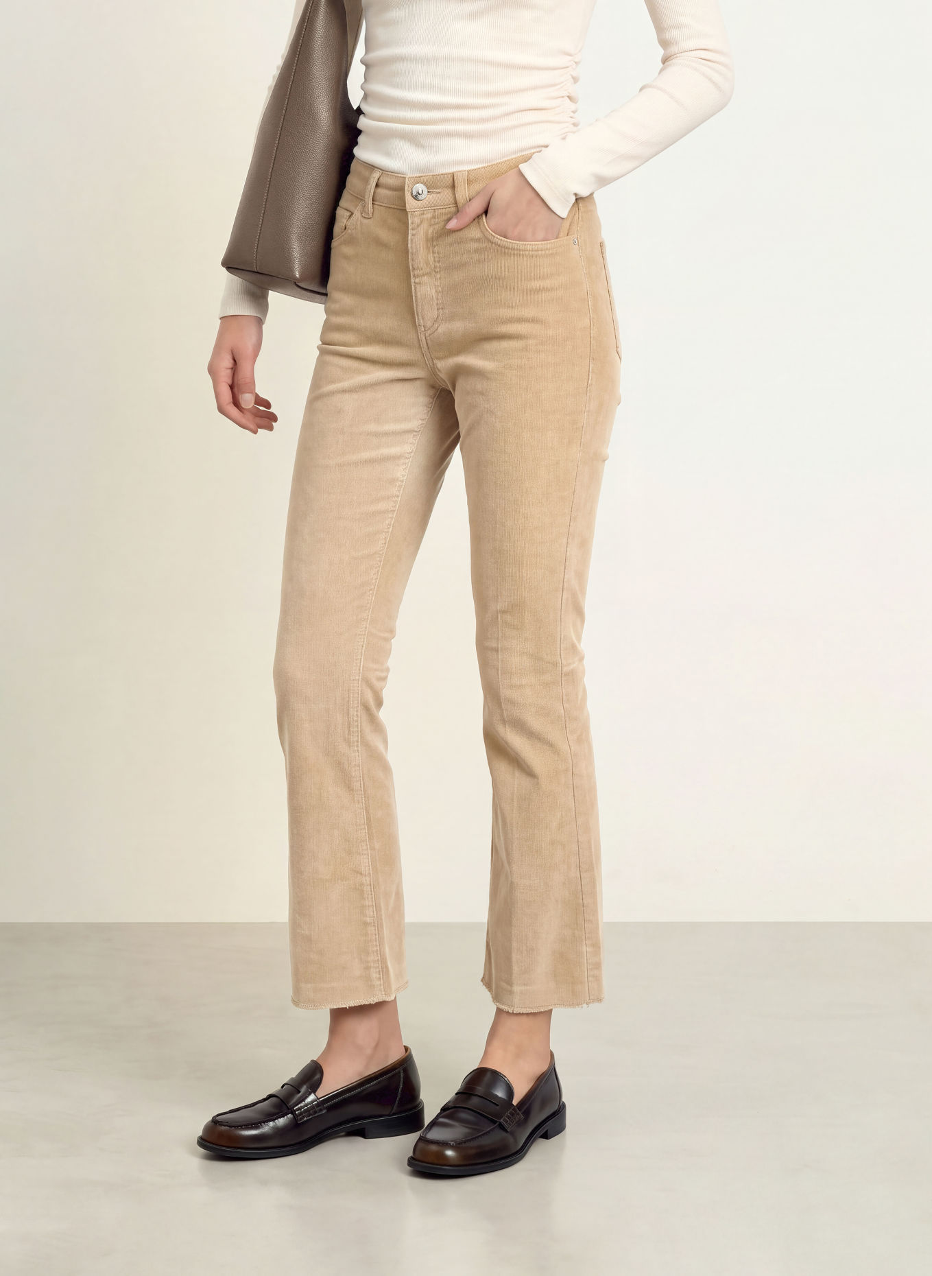 nine:inthe:morning Cord pants ENDLESS: BEIGE