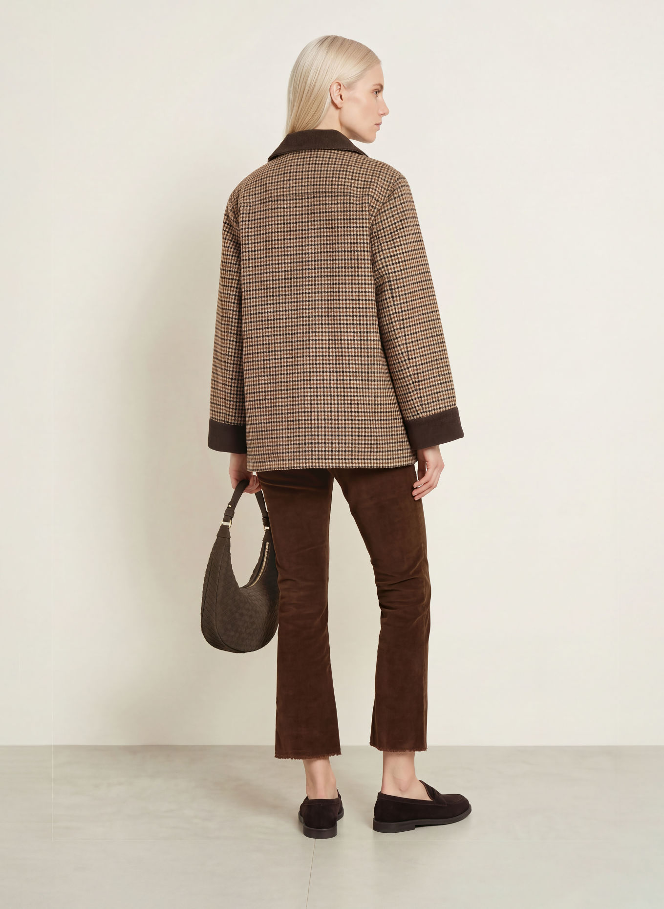 nine:inthe:morning Pantalon en velours côtelé ENDLESS: MARRON FONCÉ