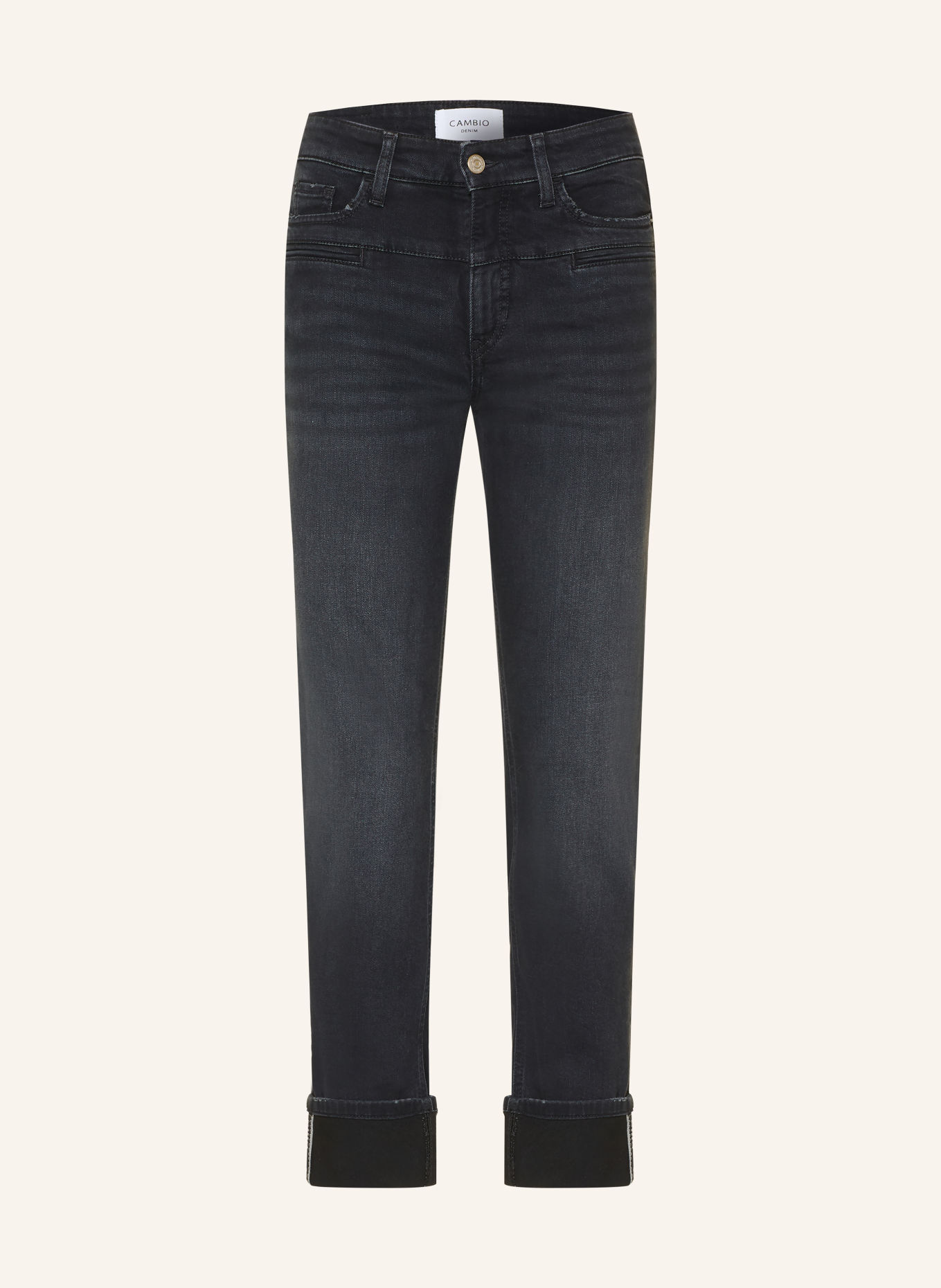 CAMBIO Jean droit PEARLIE: 5324 dark cozy well worn