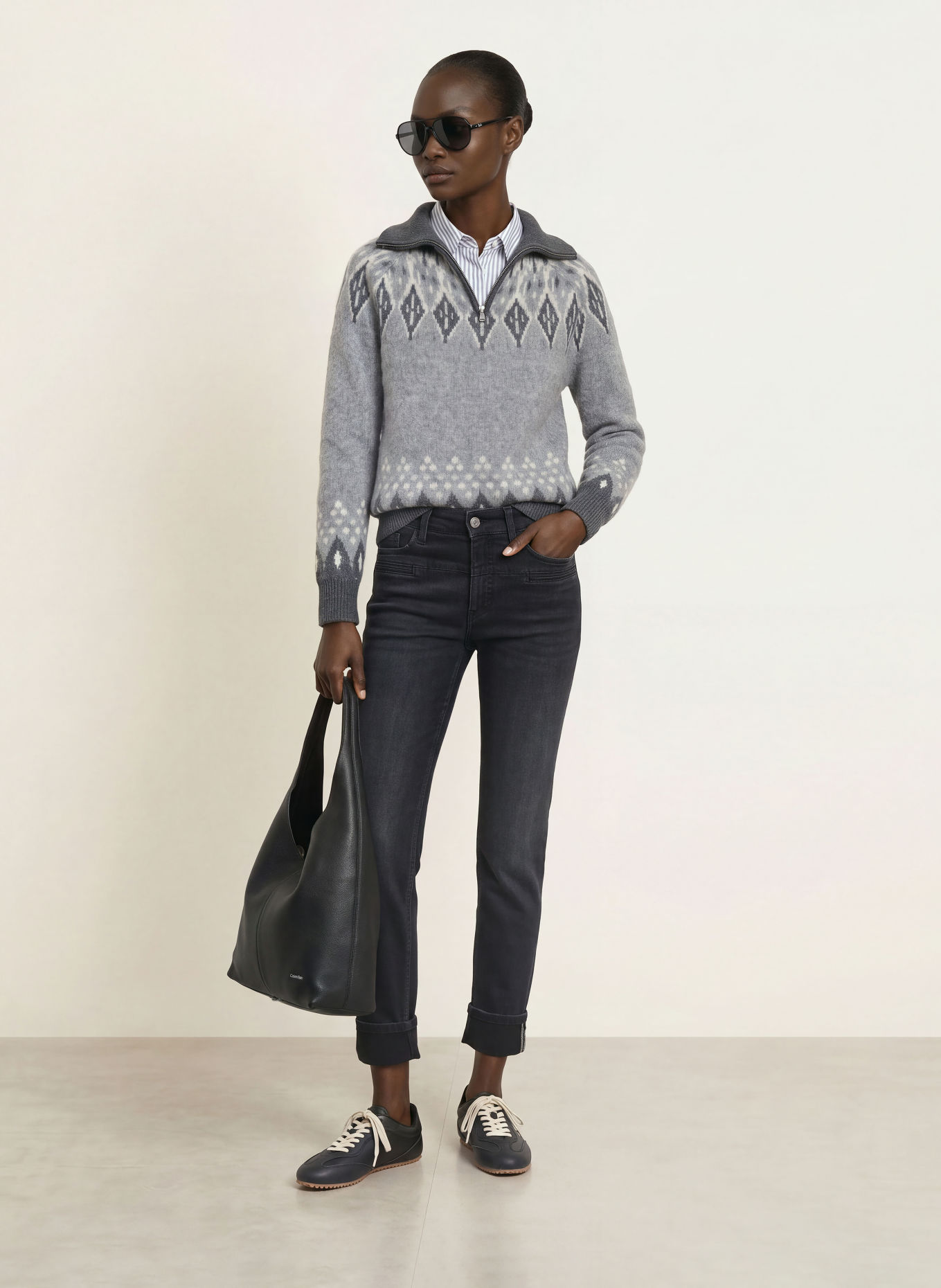 CAMBIO Jean droit PEARLIE: 5324 dark cozy well worn