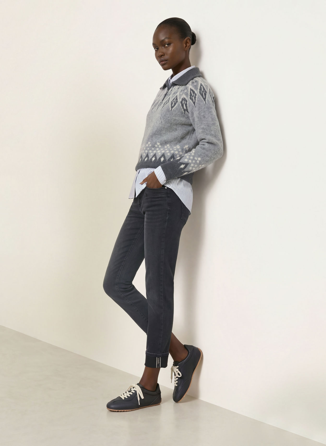 CAMBIO Jean droit PEARLIE: 5324 dark cozy well worn