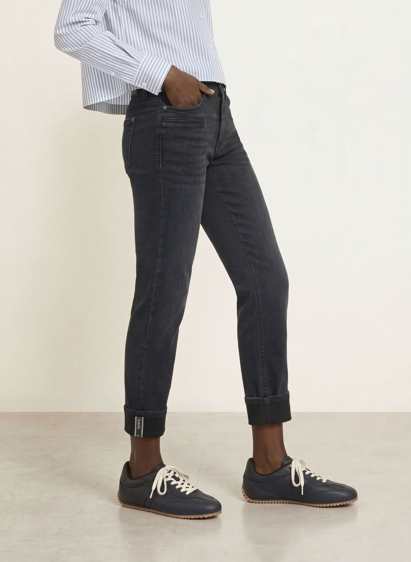 CAMBIO Jean droit PEARLIE: 5324 dark cozy well worn