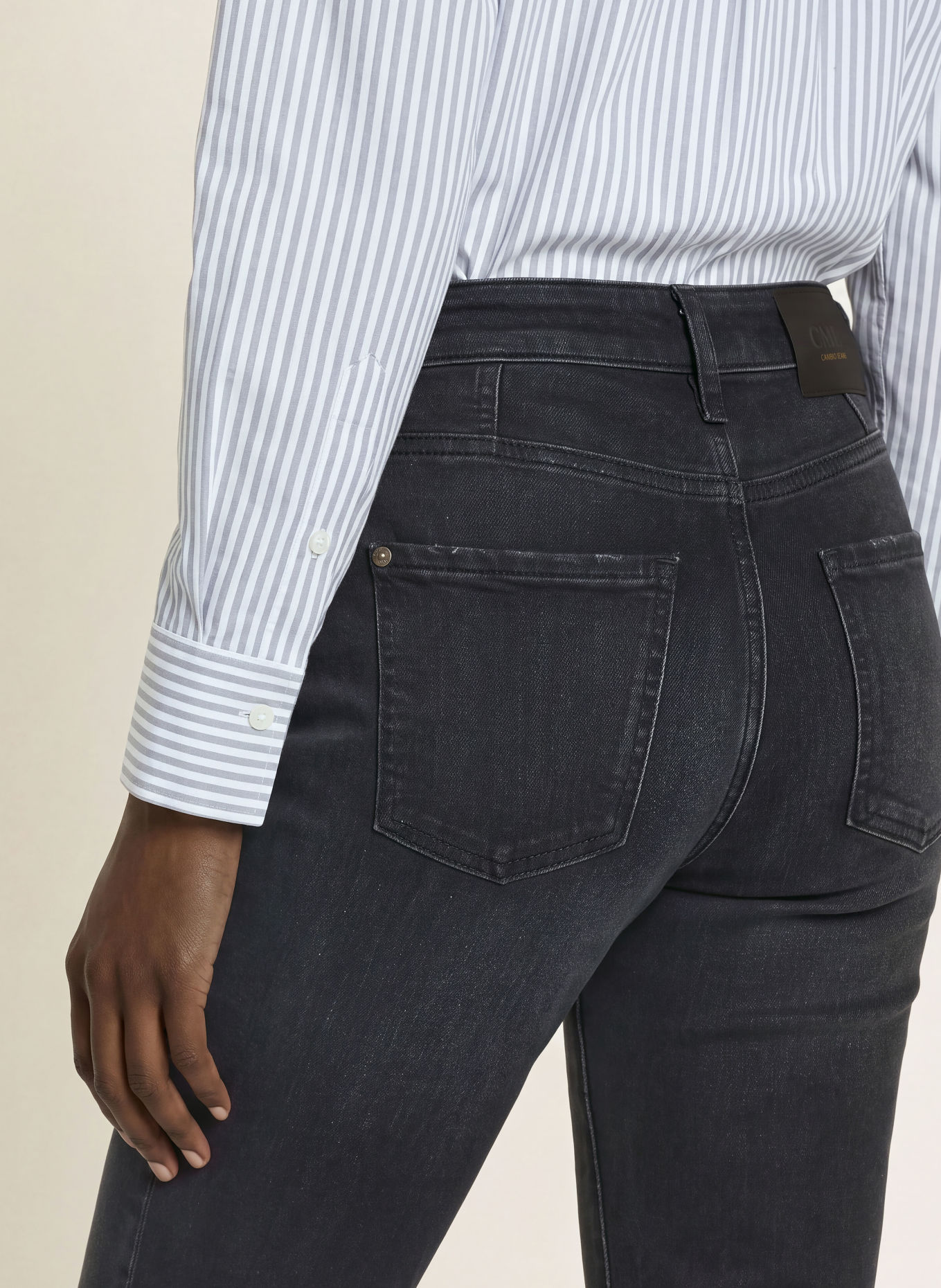 CAMBIO Jean droit PEARLIE: 5324 dark cozy well worn