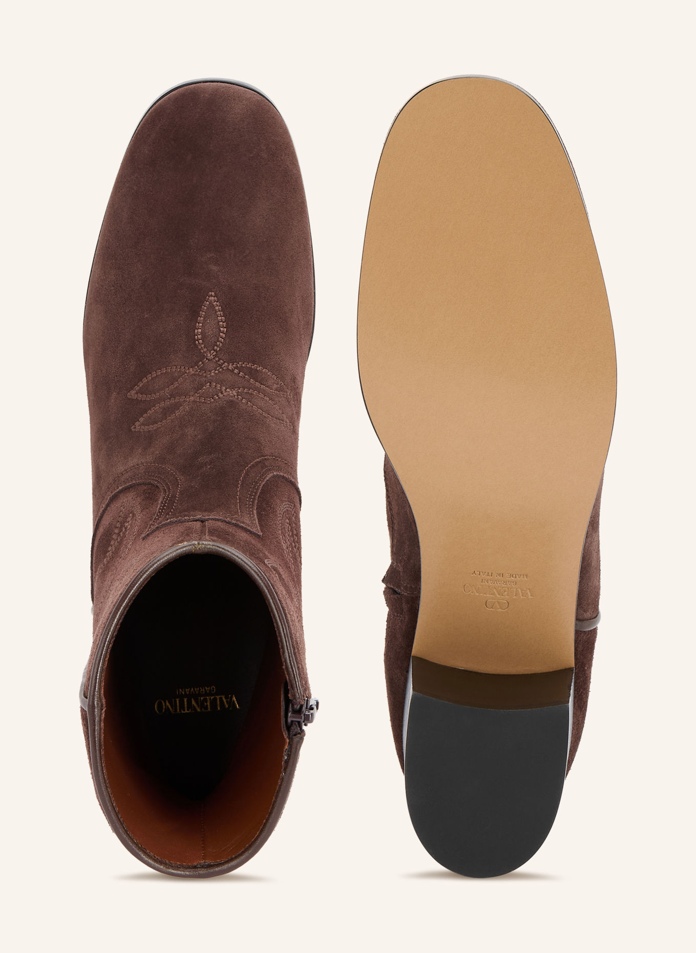 VALENTINO GARAVANI ZIMMY Ankle boots: BROWN