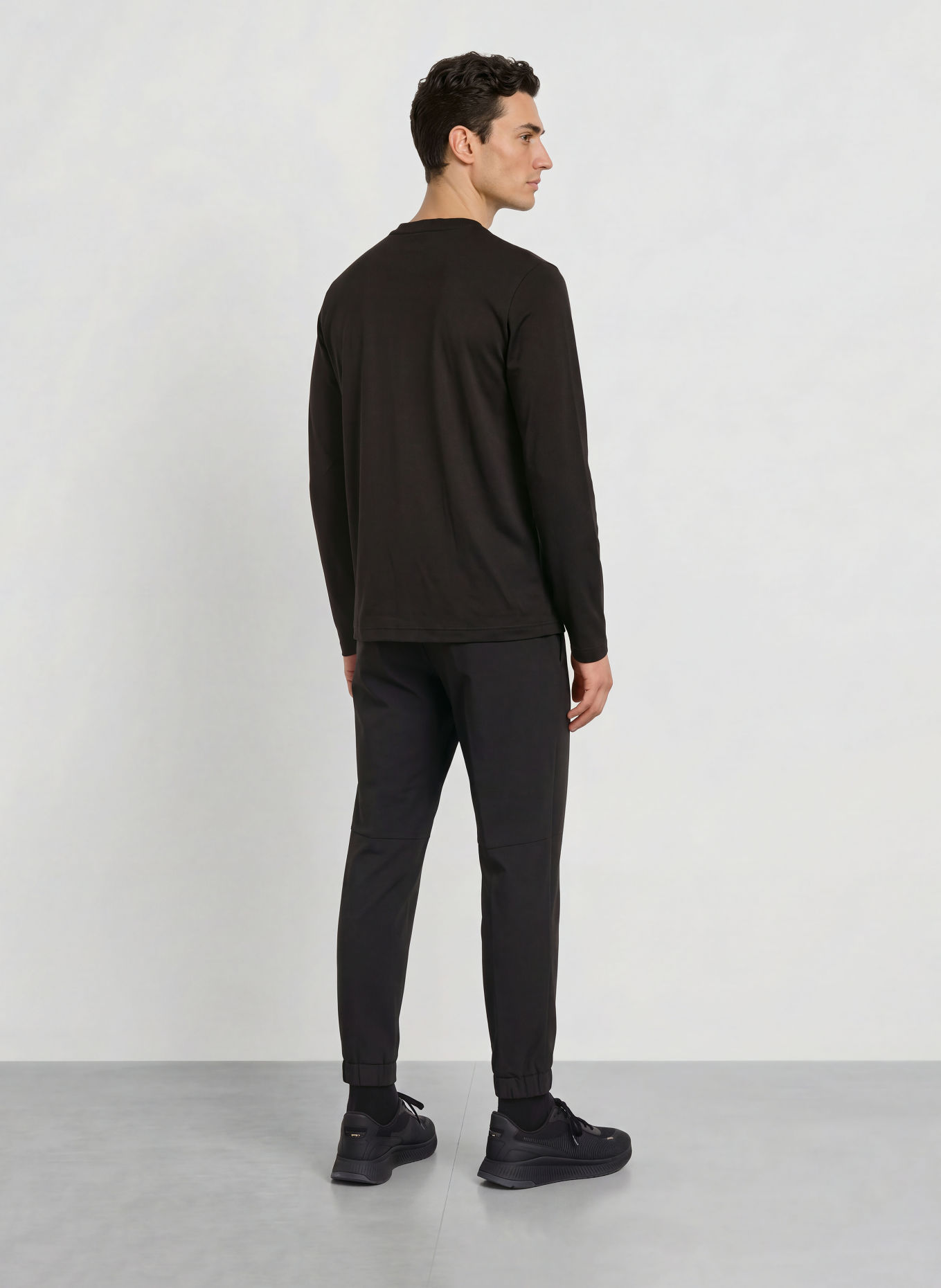 BOSS ICONS Long-sleeve shirt: BLACK