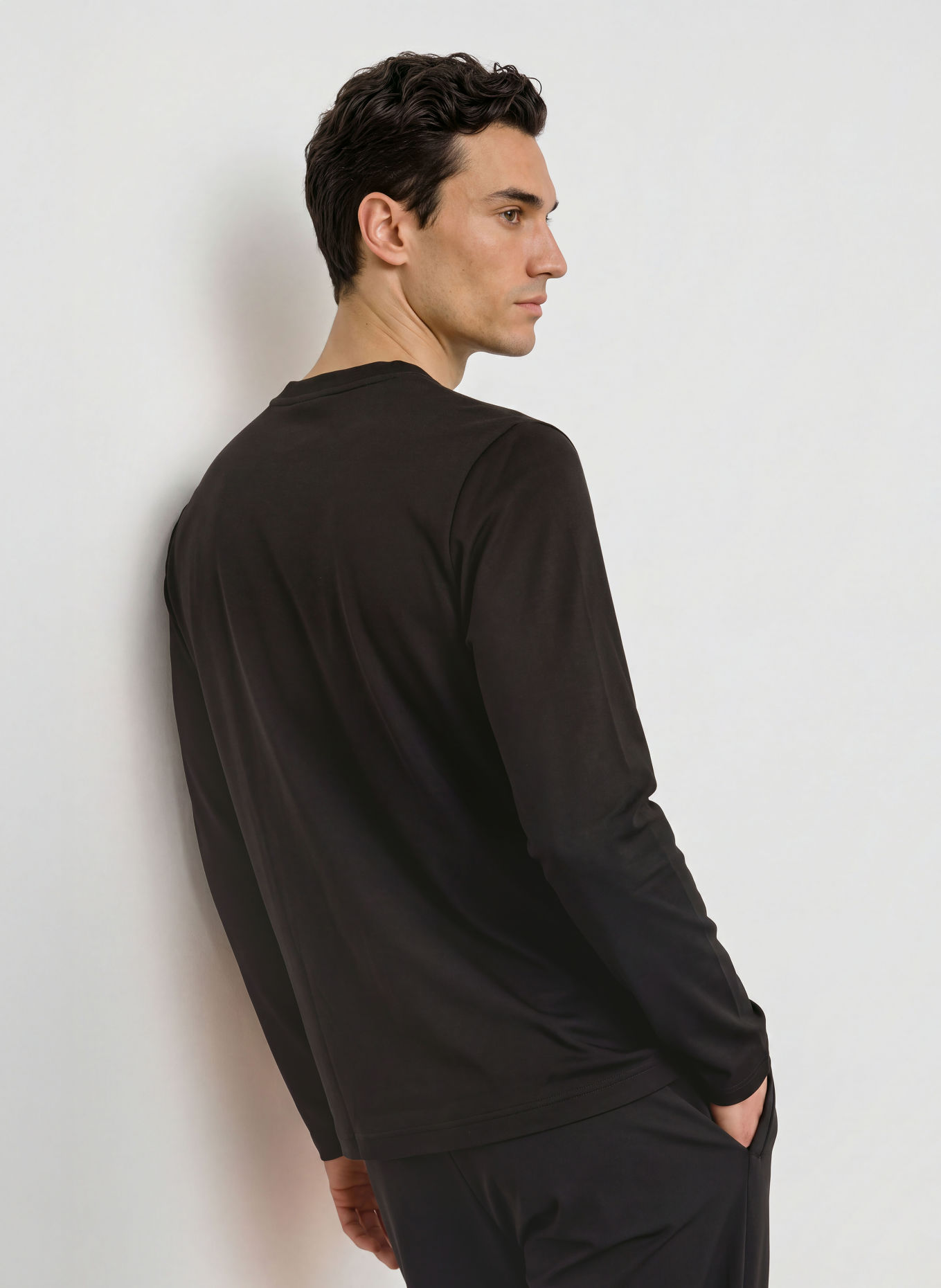 BOSS ICONS Long-sleeve shirt: BLACK