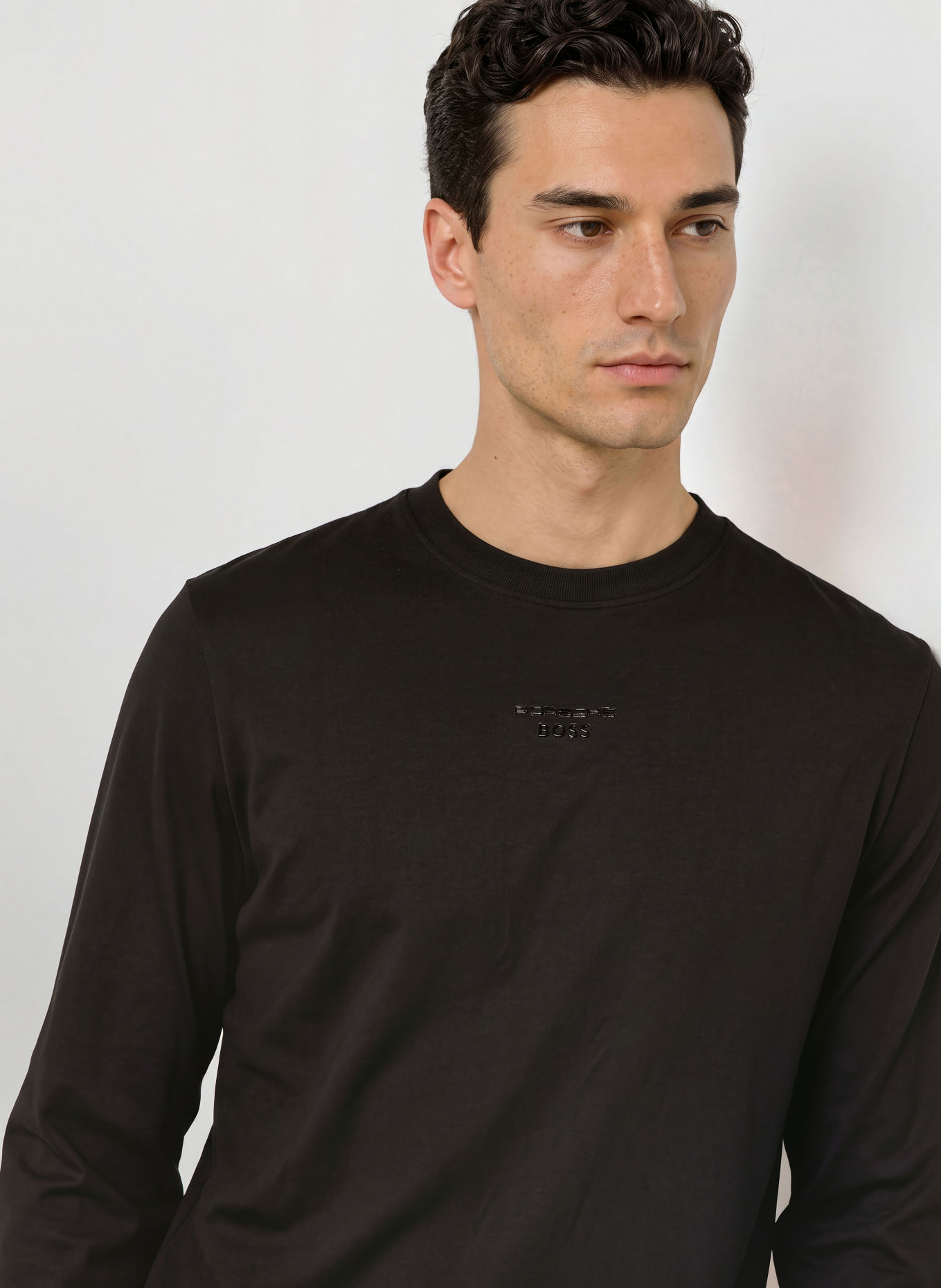 BOSS ICONS Long-sleeve shirt: BLACK