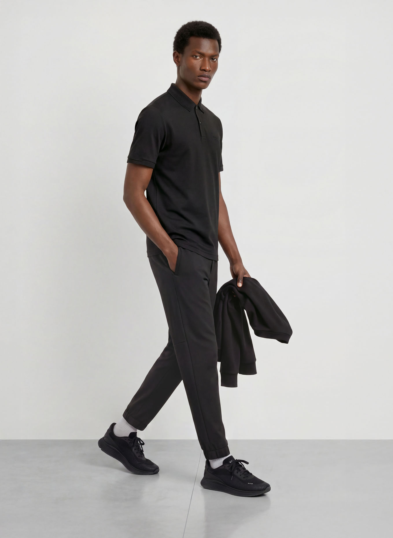 BOSS Jersey-Poloshirt ICONS70 Regular Fit: SCHWARZ