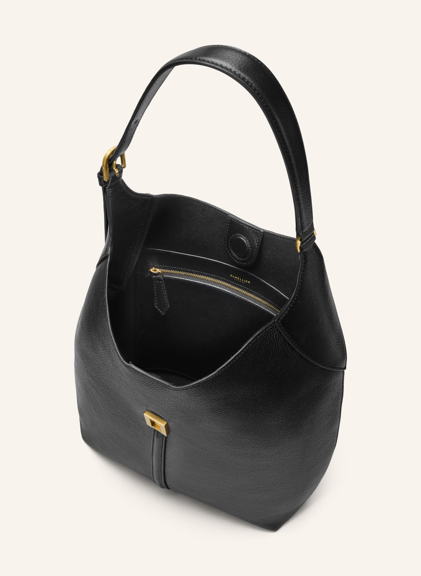 DEMELLIER Sac épaule THE LARGE SIENA BUCKET: NOIR