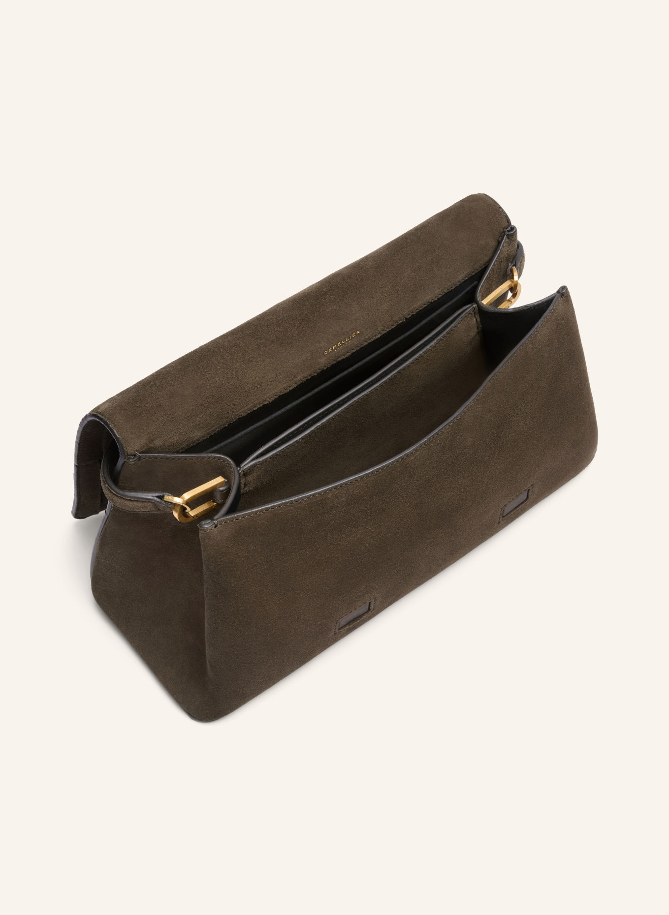 DEMELLIER Sac à main THE FLORENZ: MARRON FONCÉ / OR