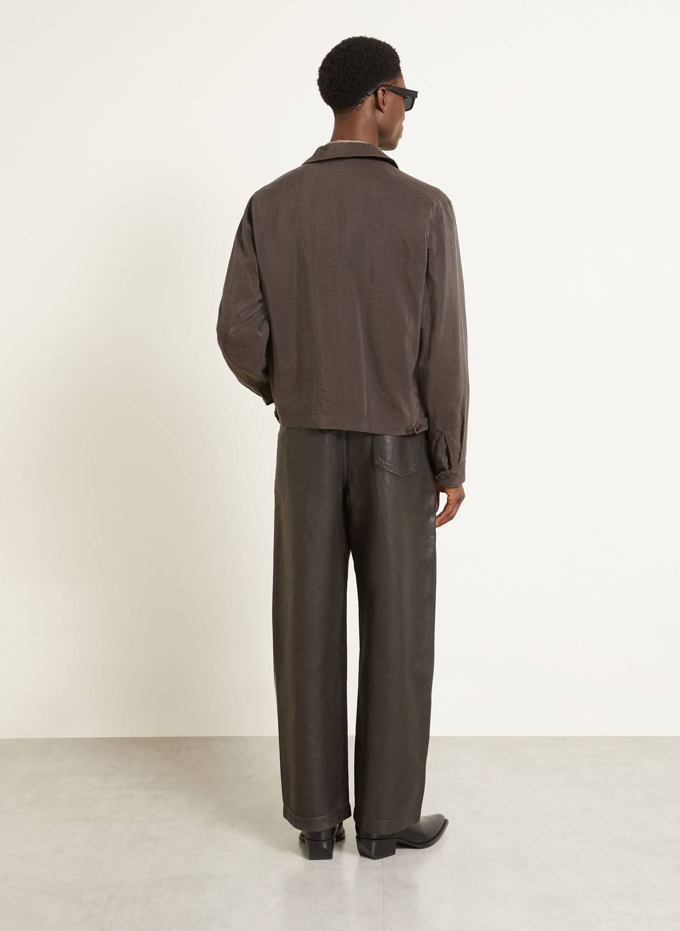 LEMAIRE Pantalon coupe régulière: NOIR